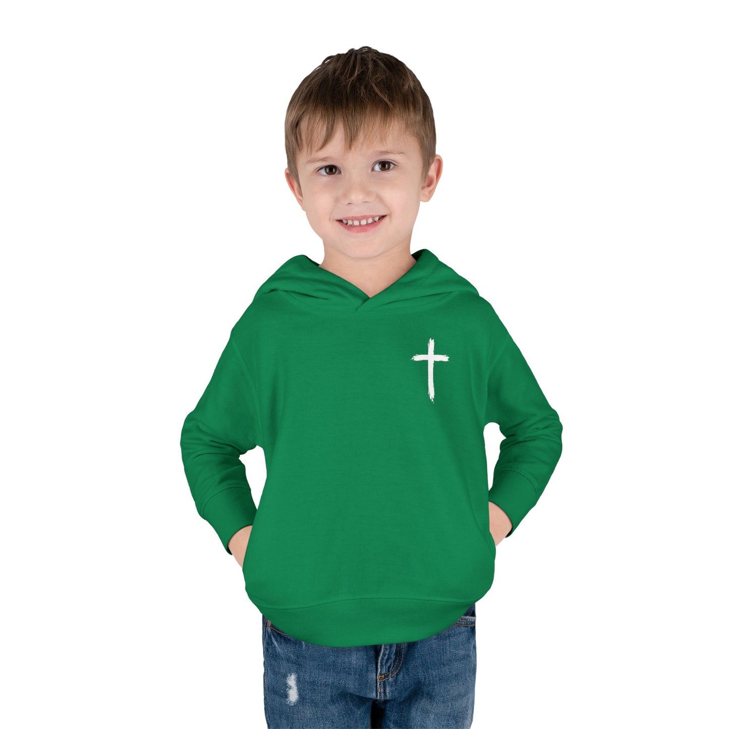 Toddler Christian Fleece Hoodie - Jesus Fisherman Design, Cute Kids Sweatshirt, Religious Baby Gift, Faith Hoodie