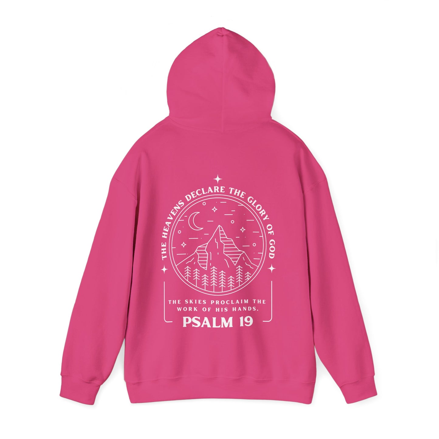 Psalm 19 Cozy Bible Verse Unisex Hoodie, Faith-Based Hooded Sweatshirt, God’s Glory Design, Spiritual Apparel