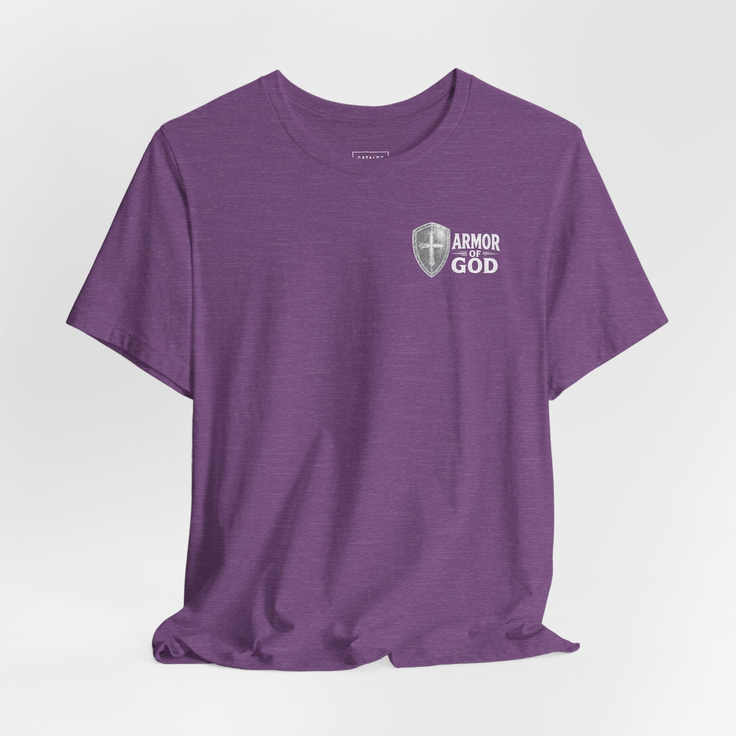 Full Armor of God Christian T-shirt featuring Ephesians 6:13. Vintage armor illustration designed to inspire faith, courage, and daily spiritual strength.