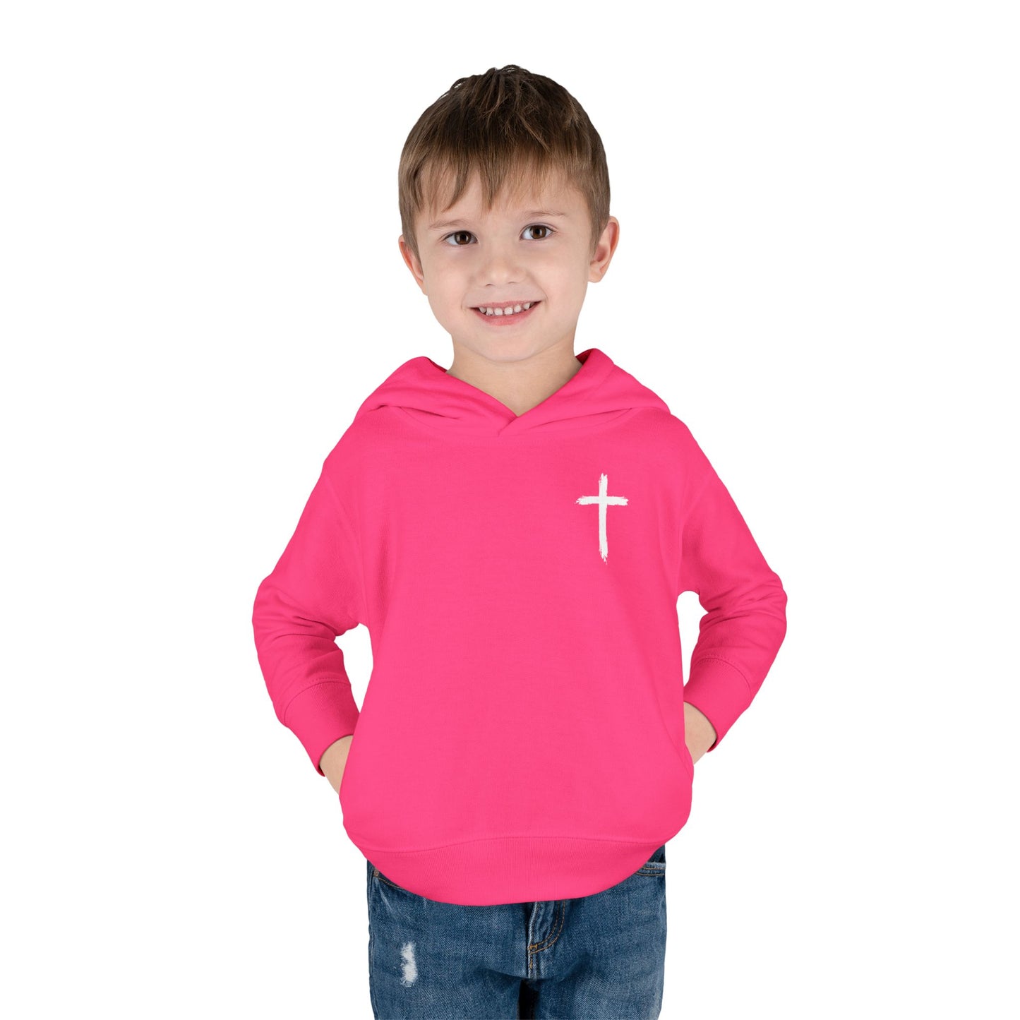 Toddler Christian Fleece Hoodie - Jesus Fisherman Design, Cute Kids Sweatshirt, Religious Baby Gift, Faith Hoodie