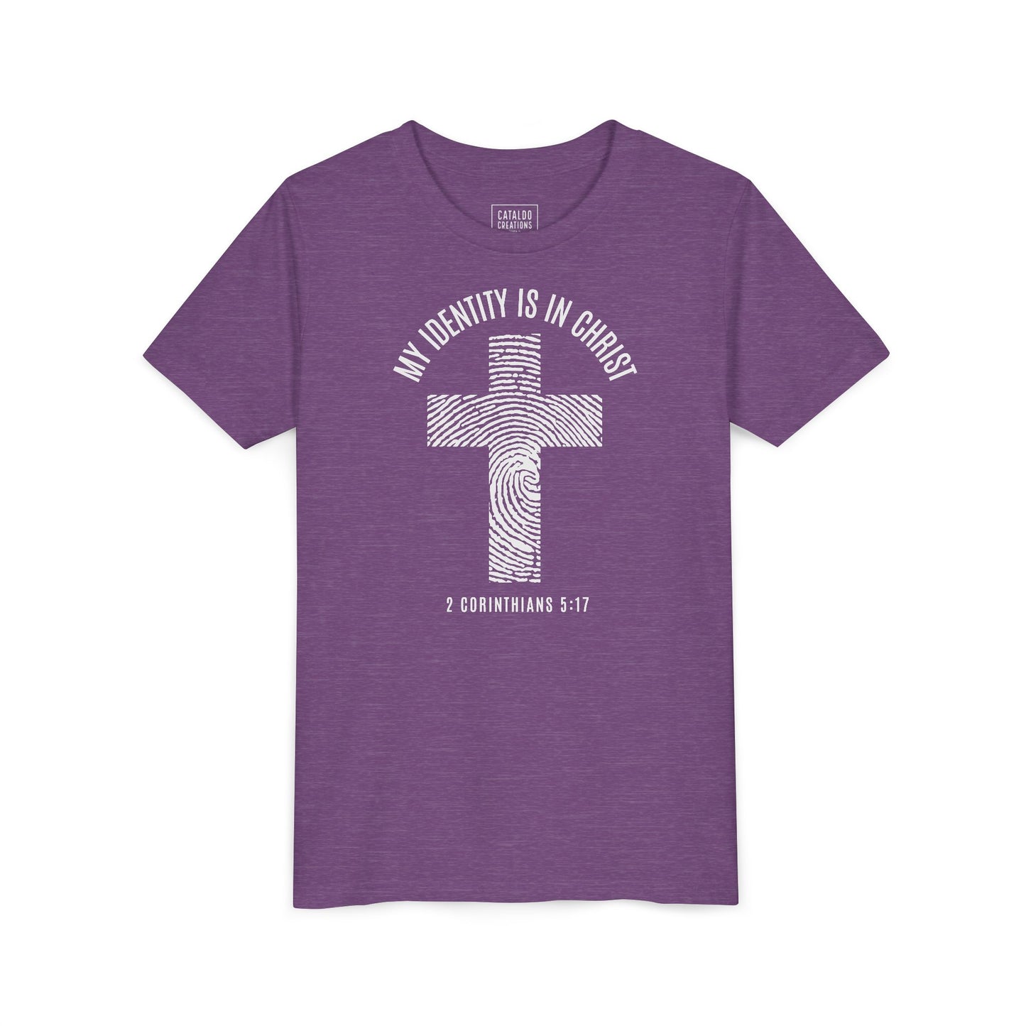 My Identity Is In Christ Faith-Inspired Youth Tee, Spiritual T-Shirt, Christian Youth Apparel, Bible Verse Tee