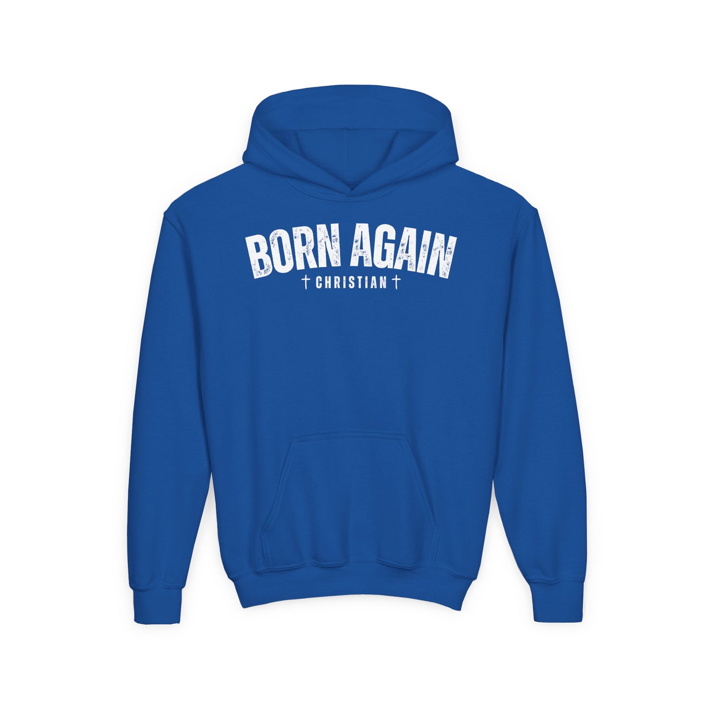 Born Again Christian Youth Hoodie, Christian Sweatshirt, Religion Apparel, Faith-Based Gift, Church Youth Group Clothing
