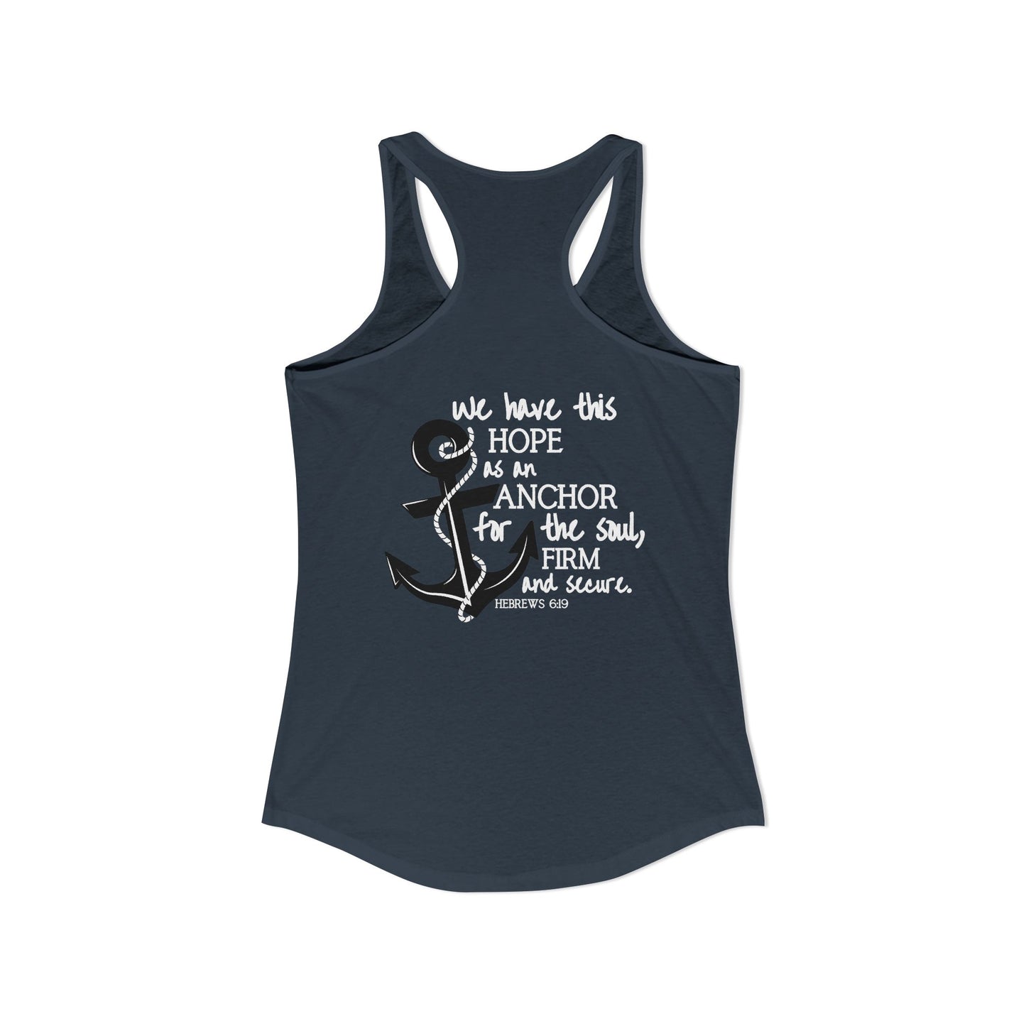 Women's Racerback Nautical Bible Verse Tank Top