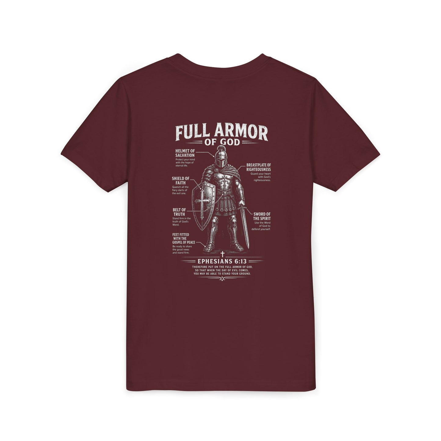 Kids Full Armor of God Christian Graphic T-Shirt (Ephesians 6:13)
