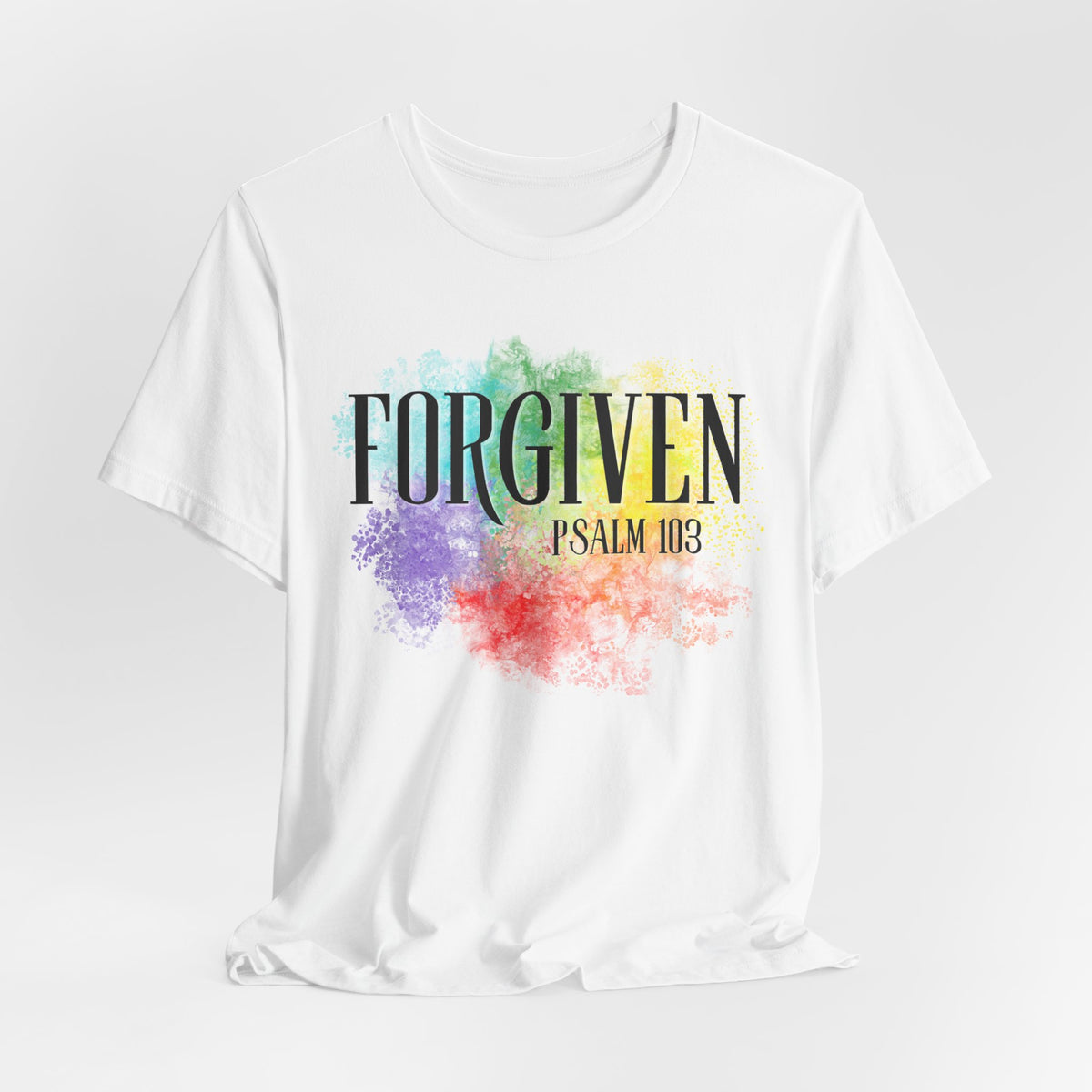 Forgiven Christian T-Shirt | Psalm 103 Bible Verse Faith Tee