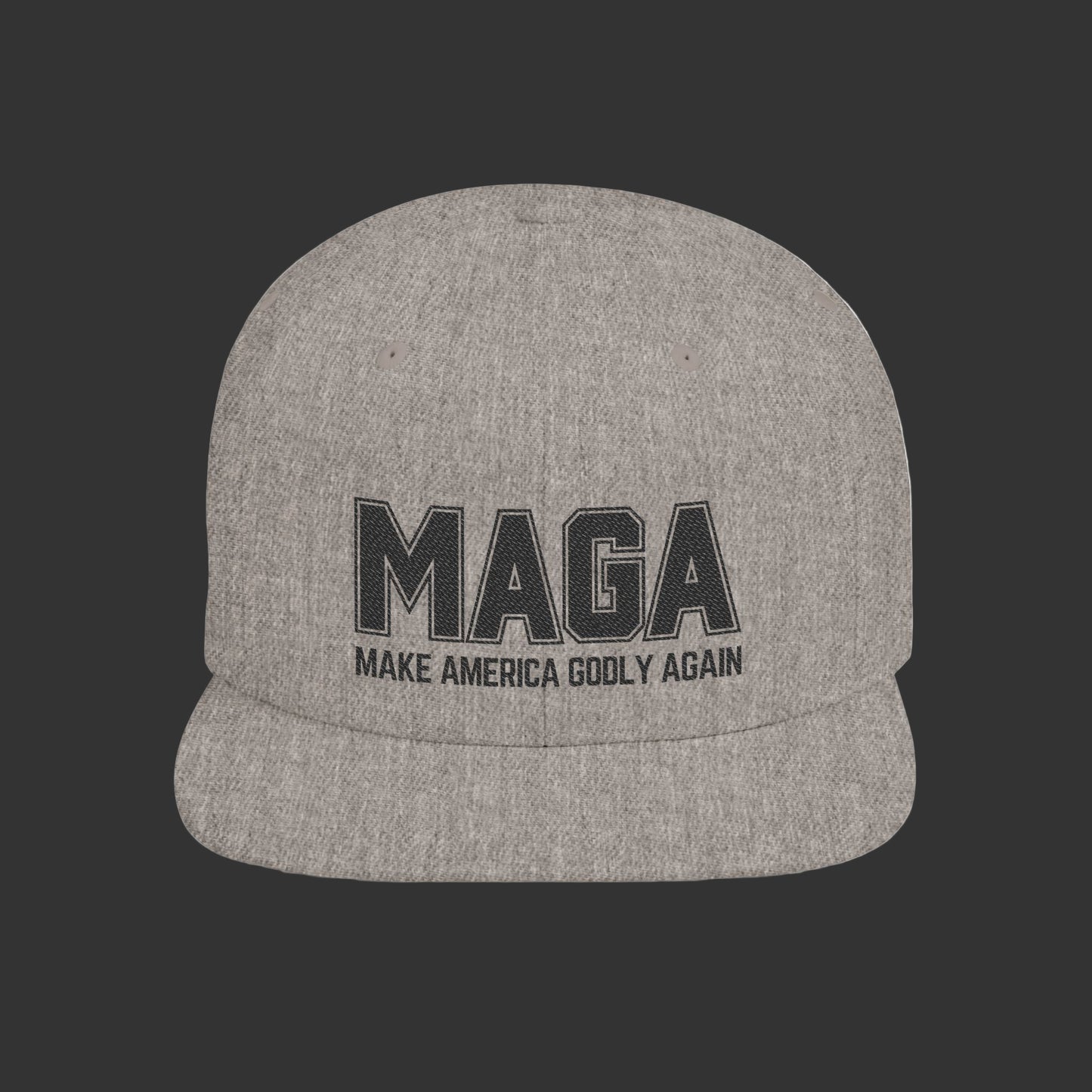 Make America GODLY Again Flat Brim Snapback Hat