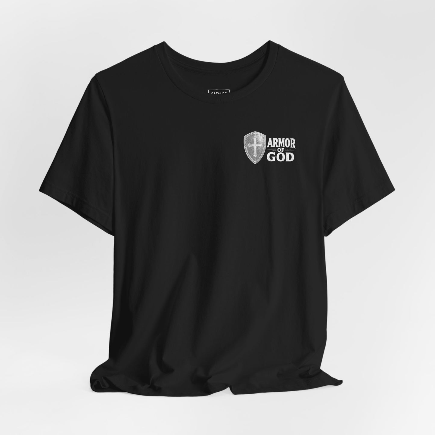 Full Armor of God Christian T-shirt featuring Ephesians 6:13. Vintage armor illustration designed to inspire faith, courage, and daily spiritual strength.