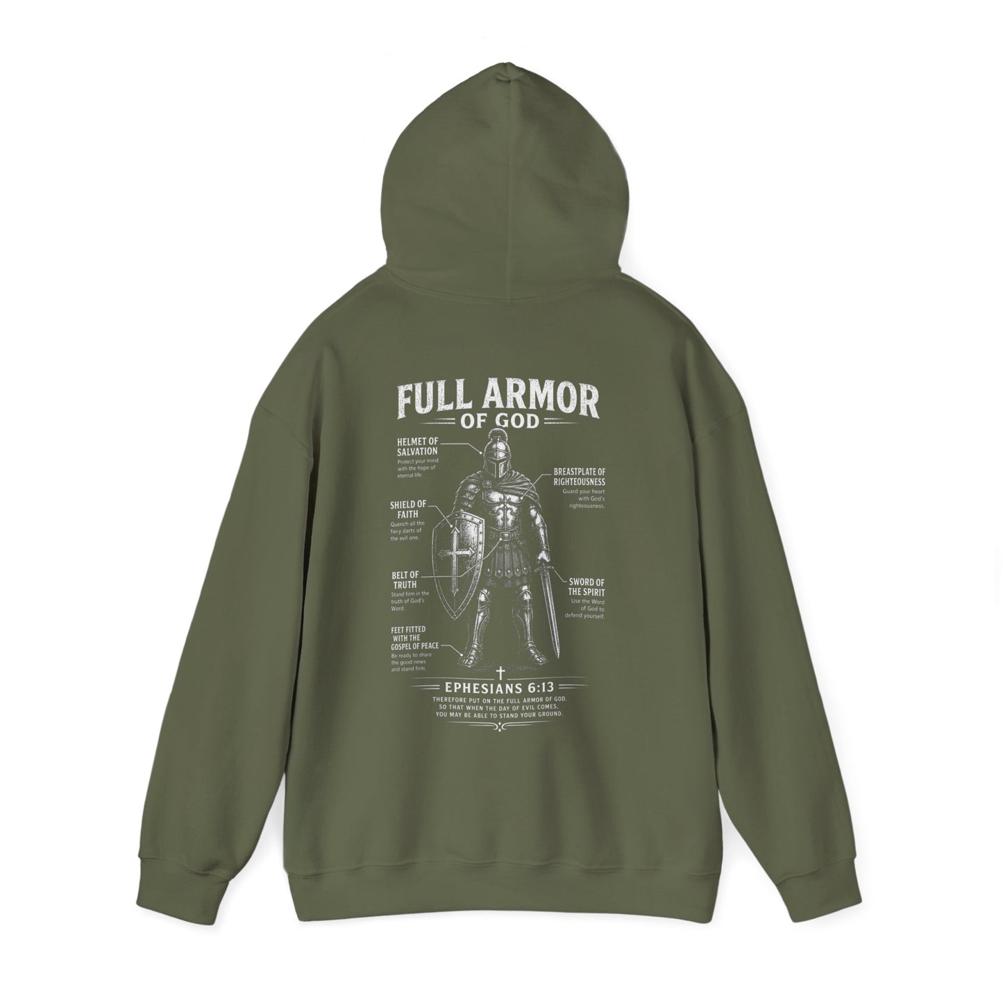 Armor of God Hoodie — Full Armor of God Ephesians 6:13 Christian Prayer Sweatshirt