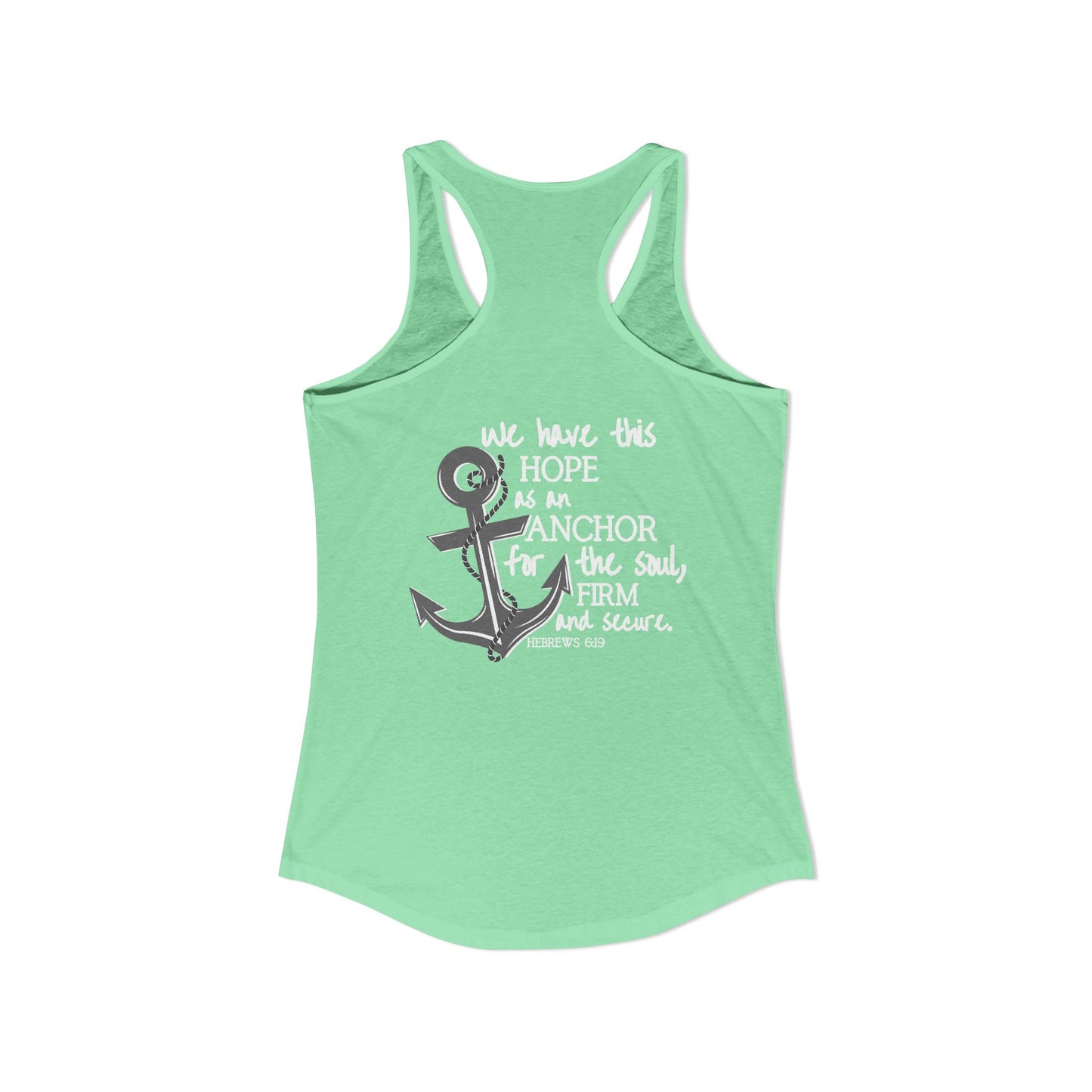 Women's Racerback Nautical Bible Verse Tank Top
