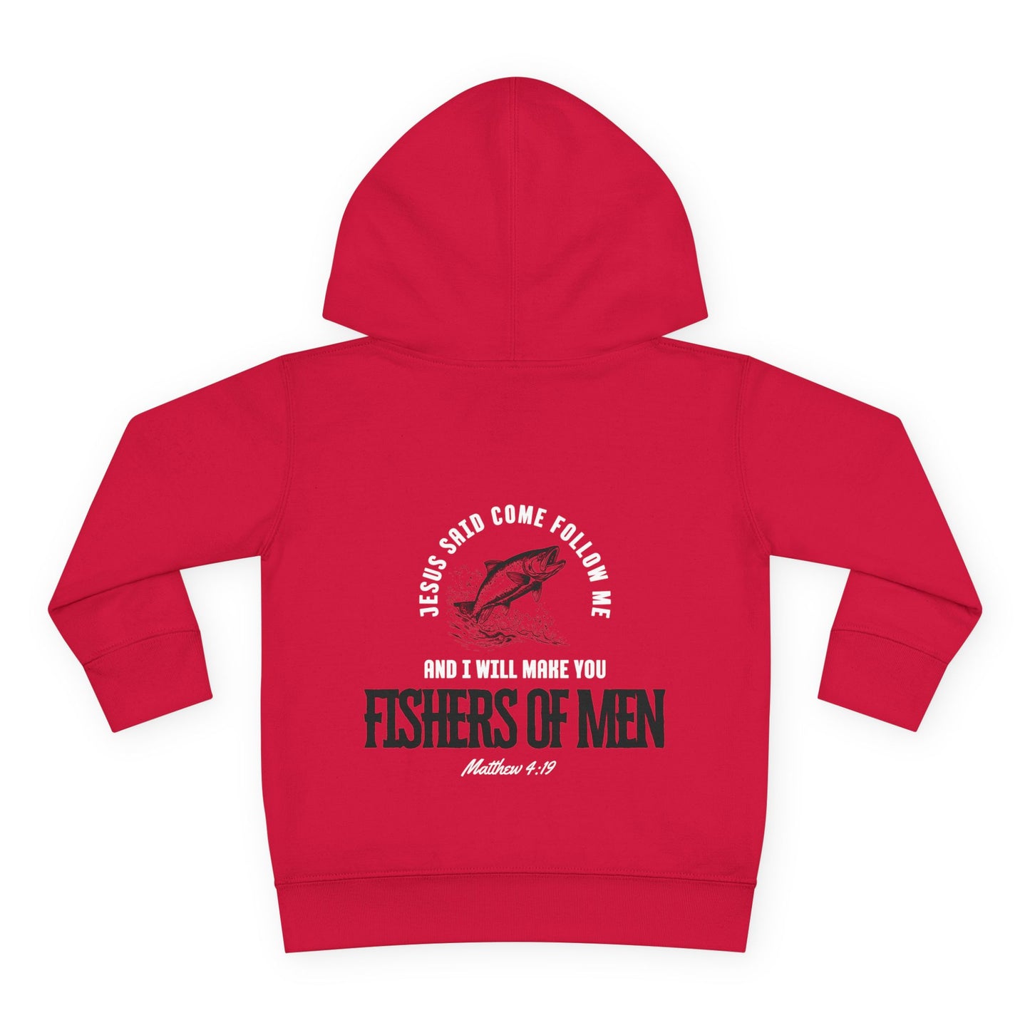Toddler Fisher Of Men Hoodie,  Jesus Scripture Fisherman Hooded Sweatshirt For Small Children