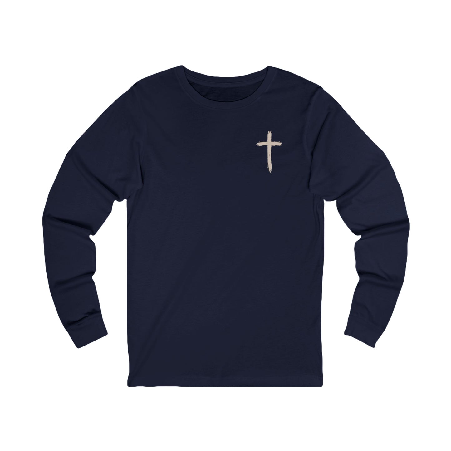 Look at the Birds Of The Air Long Sleeve Tee — Matthew 6:26 Christian Cross Scripture Shirt