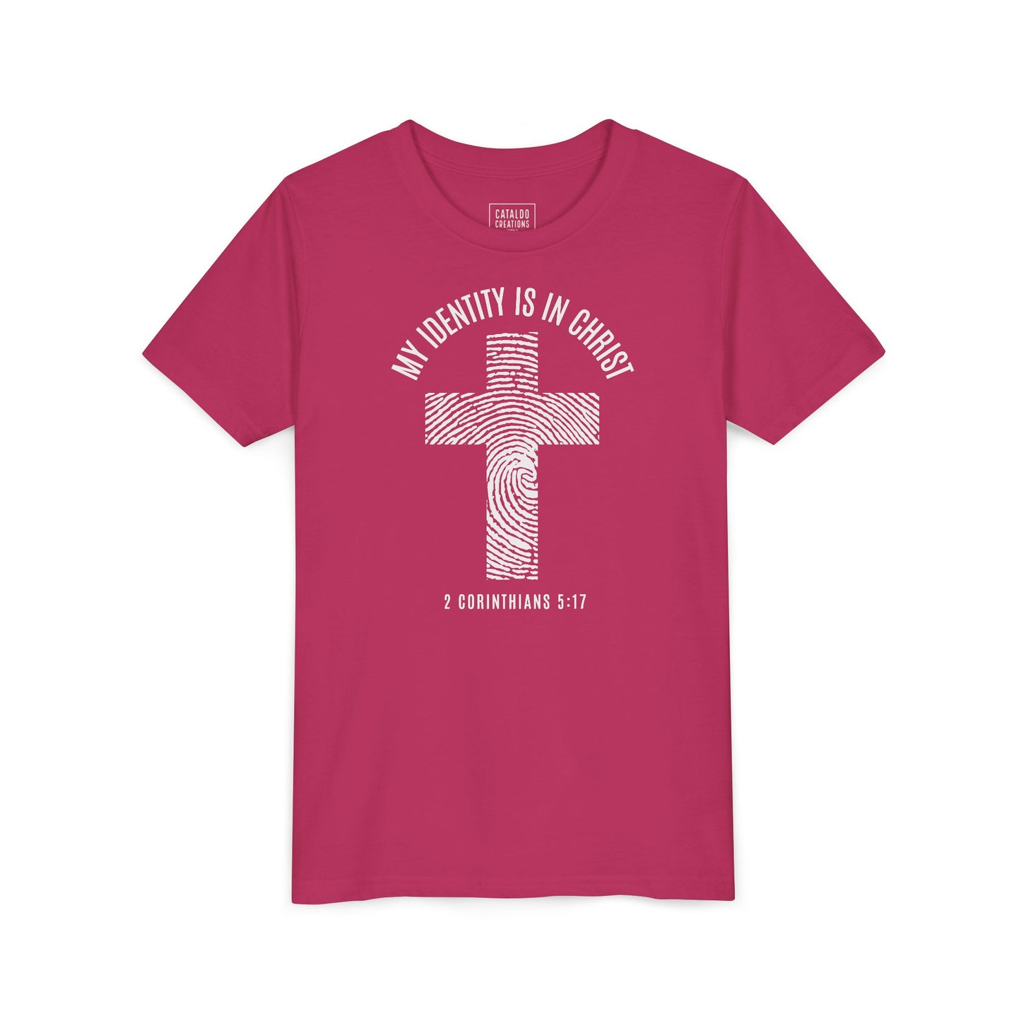 My Identity Is In Christ Faith-Inspired Youth Tee, Spiritual T-Shirt, Christian Youth Apparel, Bible Verse Tee