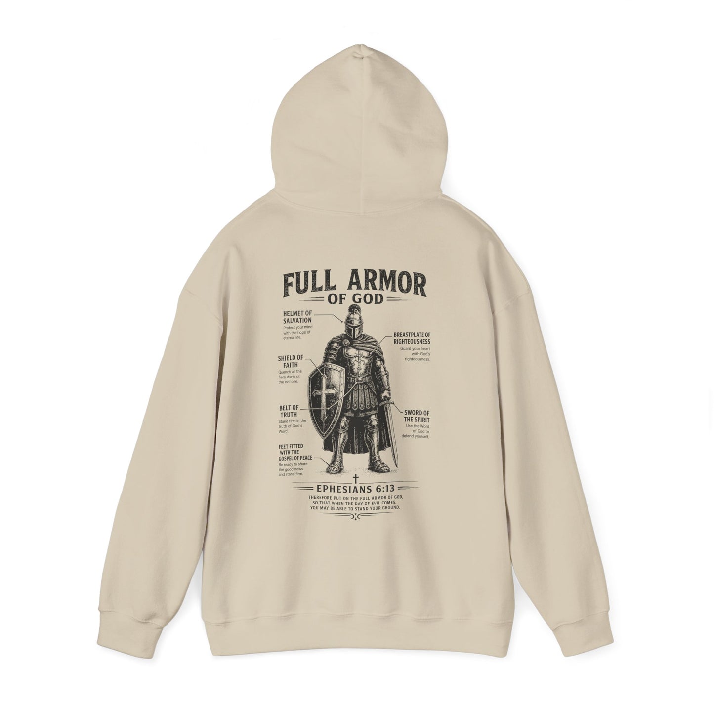 Armor of God Hoodie — Full Armor of God Ephesians 6:13 Christian Prayer Sweatshirt