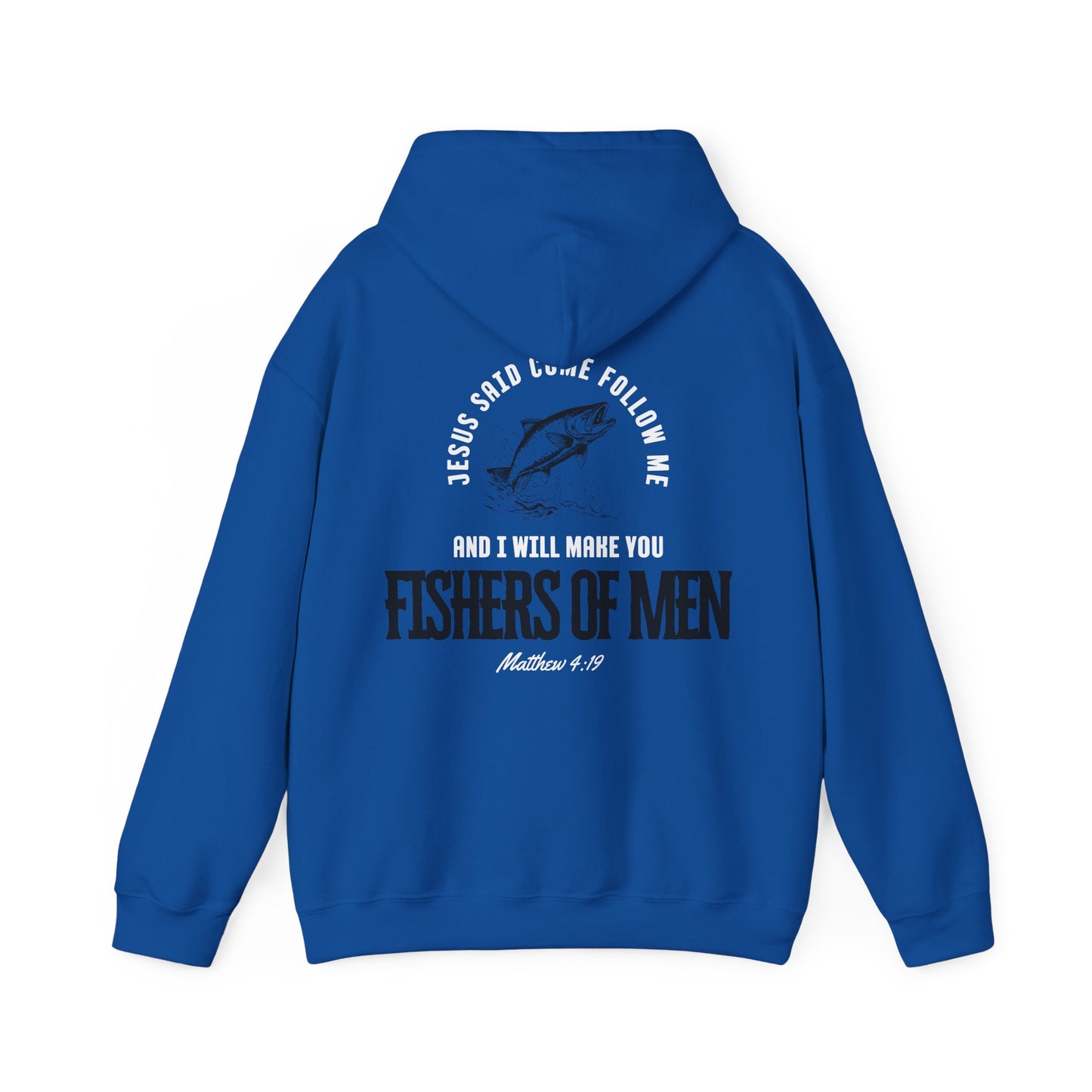 Fishers Of Men Scripture Hooded Sweatshirt, Heavyweight Jesus Inspired Bible Verse Hoodie