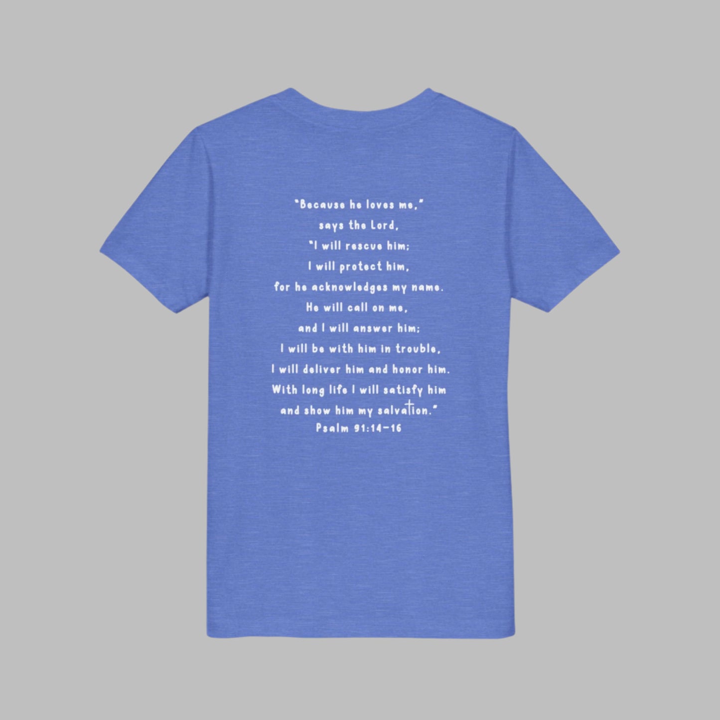 Kids Psalm 91 Bible Verse Youth Short Sleeve Tee