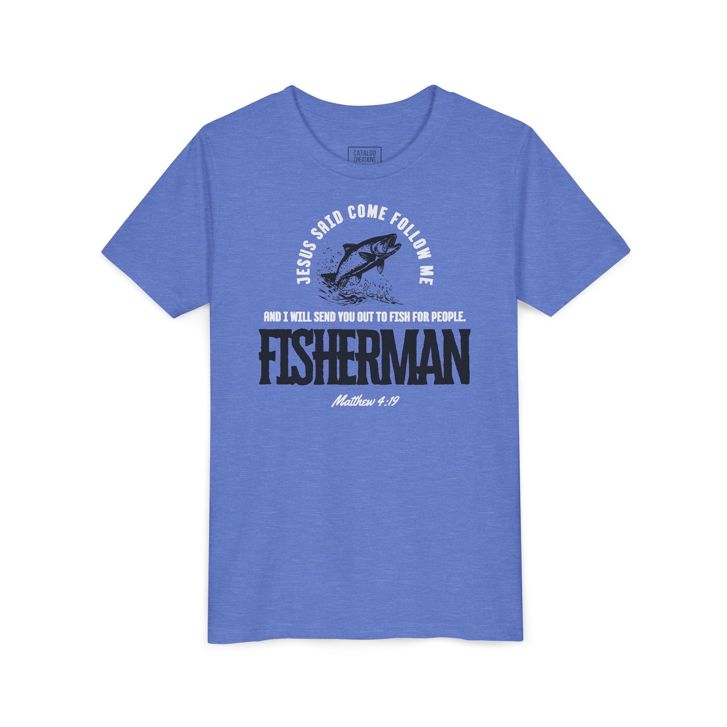 'Fisher Of Men' Fisherman Youth Short Sleeve Tee - Inspirational Jesus Design