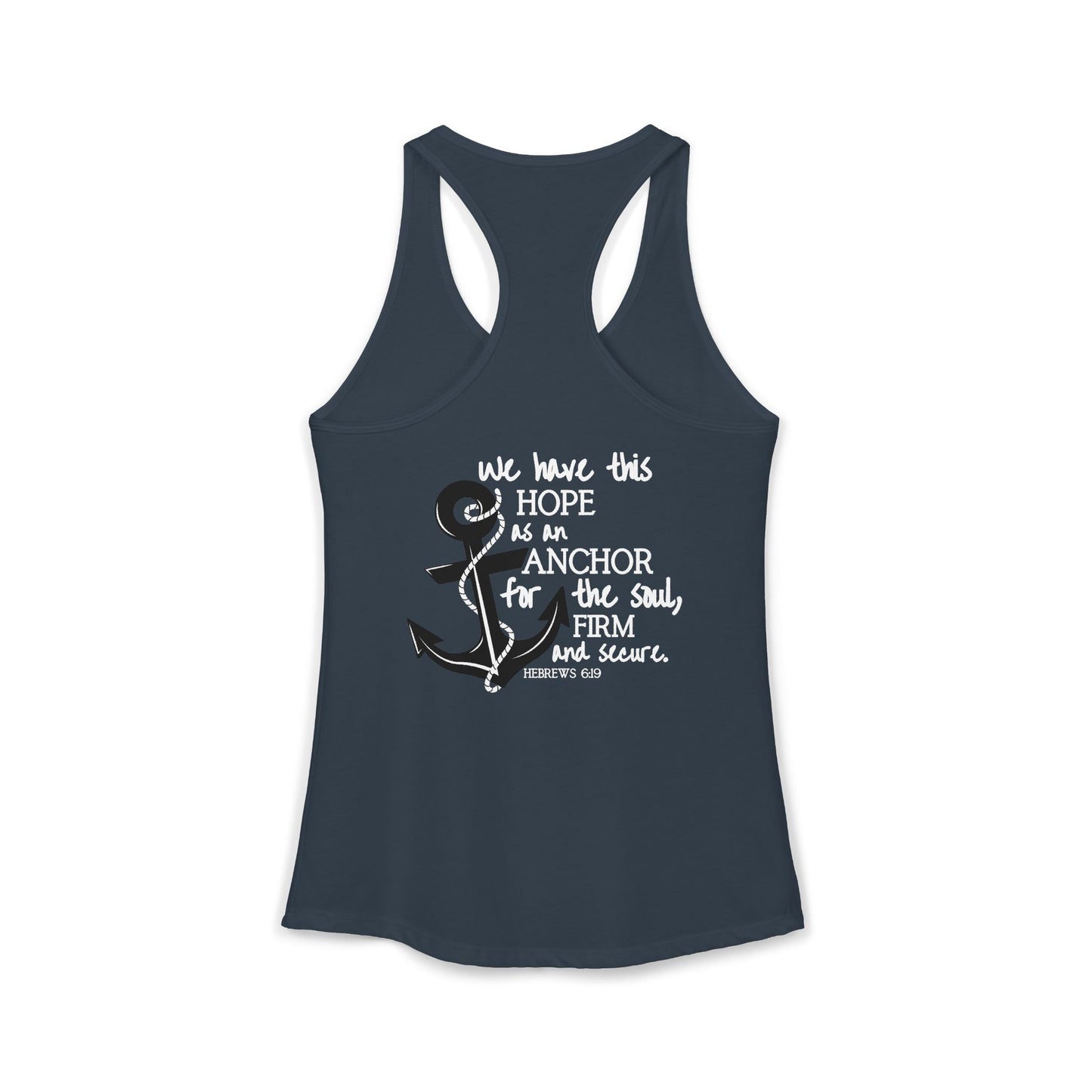Women's Racerback Nautical Bible Verse Tank Top