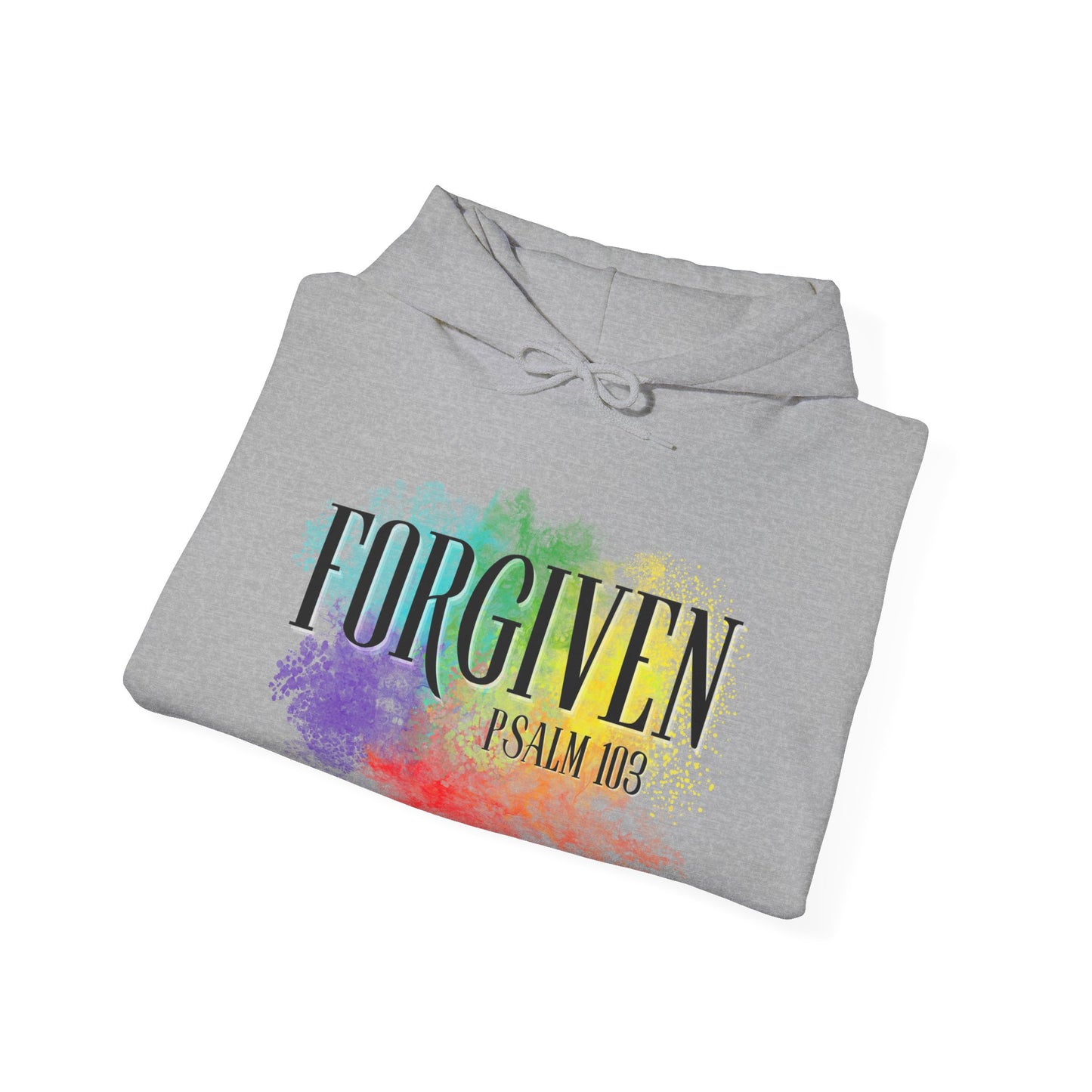 Forgiven Psalms Bible Verse Adult Heavyweight Hooded Sweatshirt