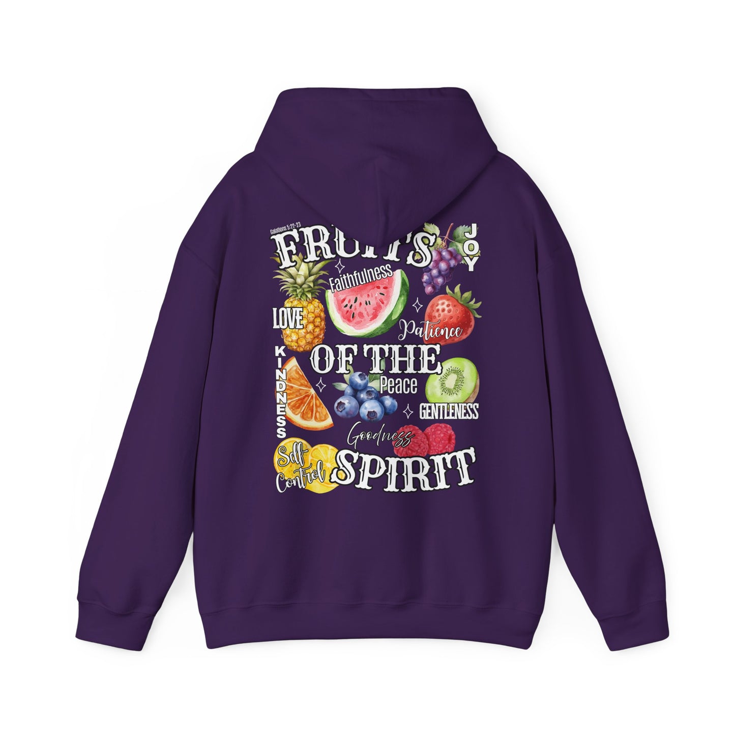 Fruits of the Spirit Hoodie — Watercolor Fruit Faith Sweatshirt