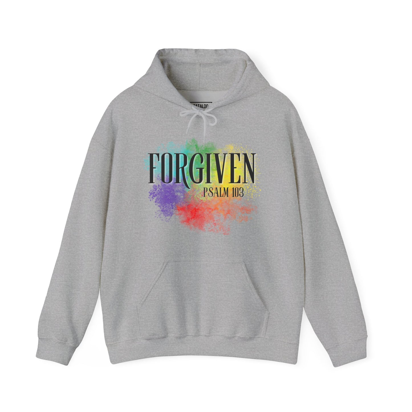 Forgiven Psalms Bible Verse Adult Heavyweight Hooded Sweatshirt