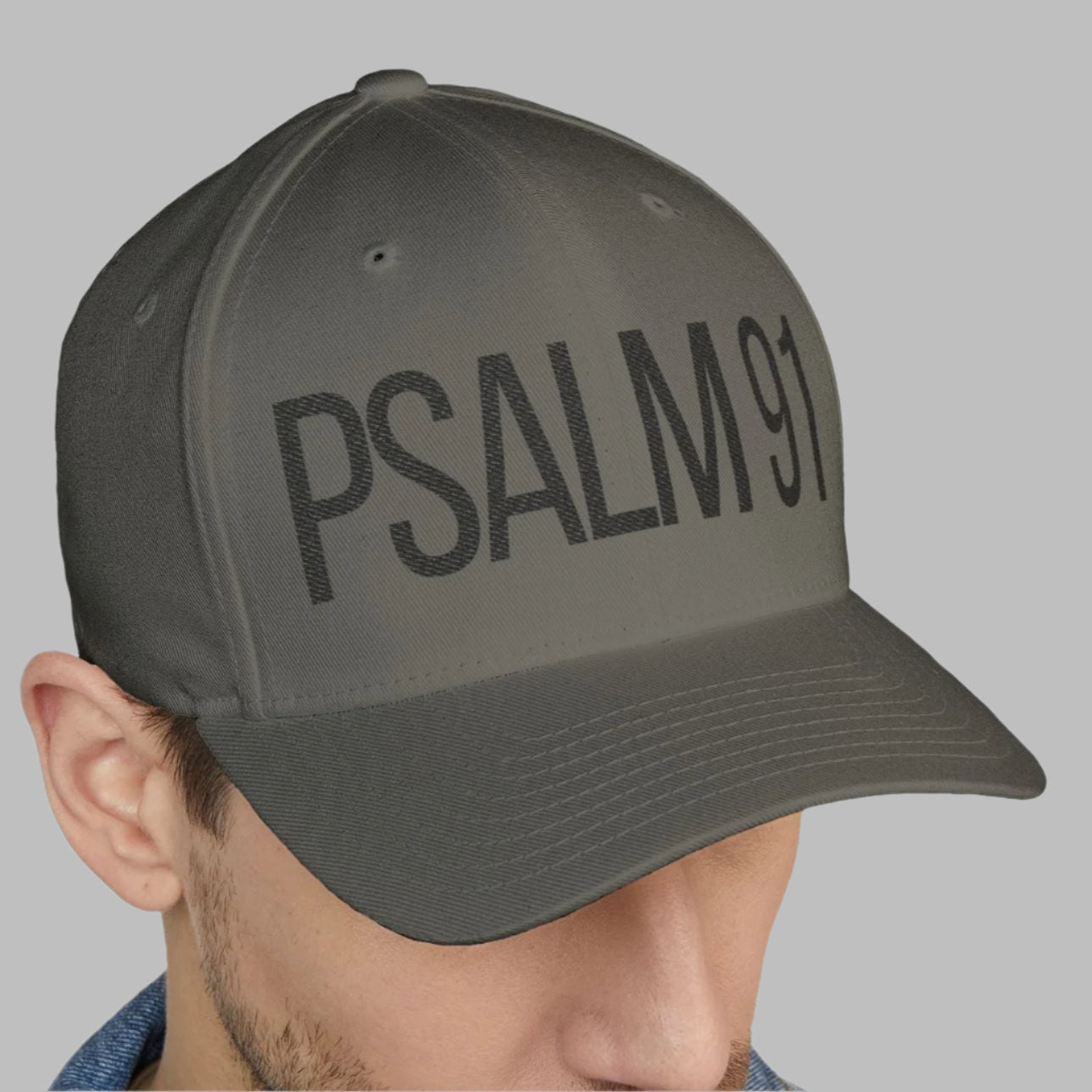 Embroidered Psalm 91 Cap - Faith-Inspired Structured Hat