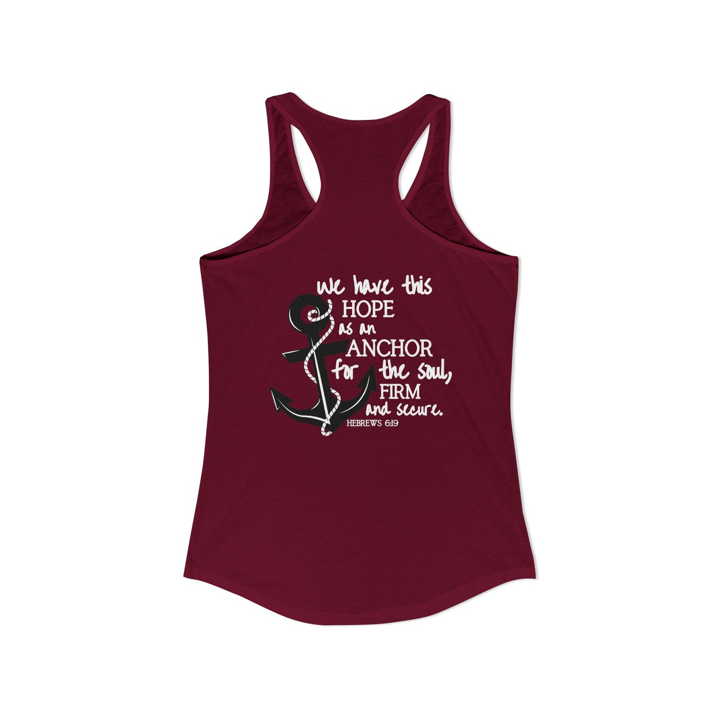 Women's Racerback Nautical Bible Verse Tank Top