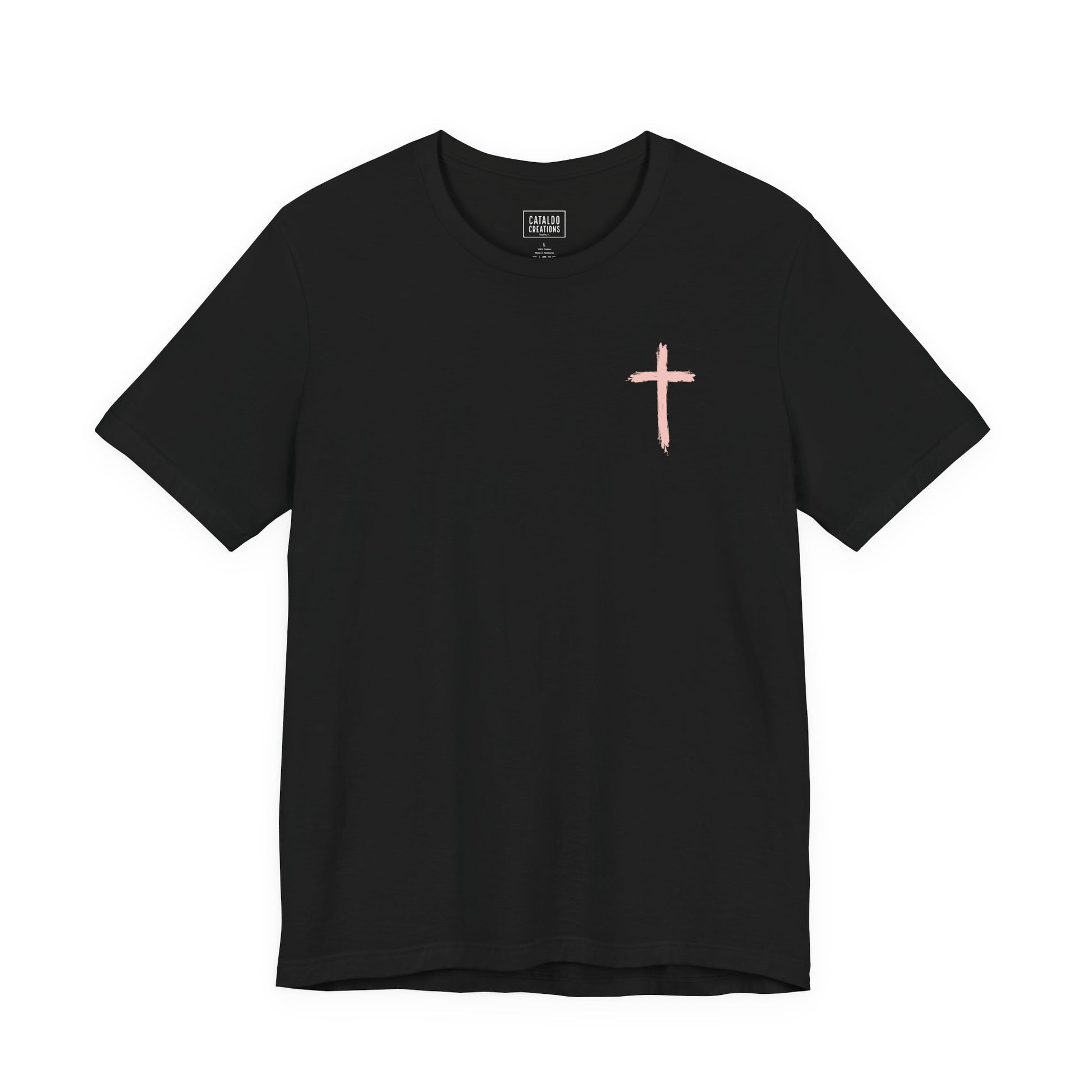 Unisex jersey short sleeve tee featuring floral design with Bible verse Luke 12:27 Christian inspirational shirt
