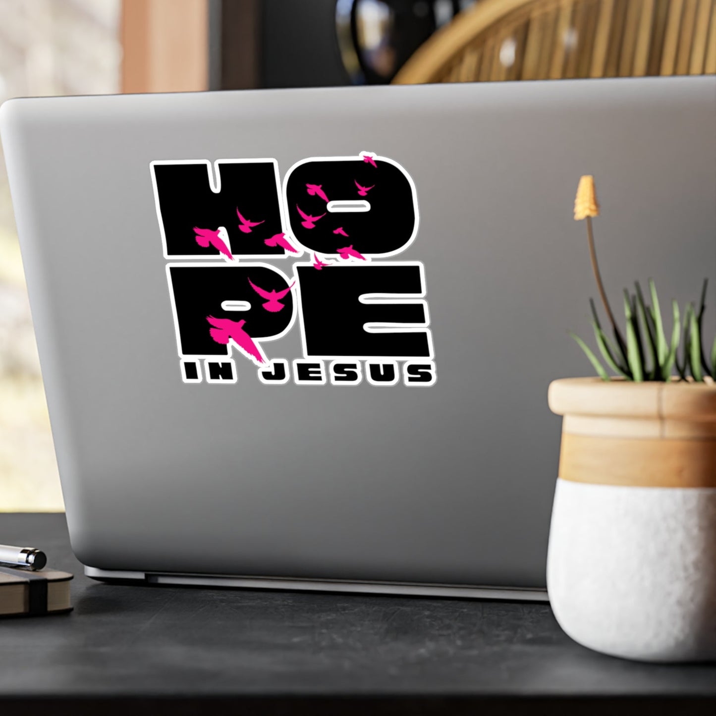 Hope In Jesus Sticker Decal, Christian Laptop Sticker, Scripture Stickers, Gift for Faith Lovers