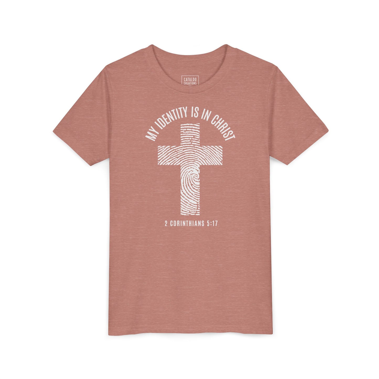 My Identity Is In Christ Faith-Inspired Youth Tee, Spiritual T-Shirt, Christian Youth Apparel, Bible Verse Tee