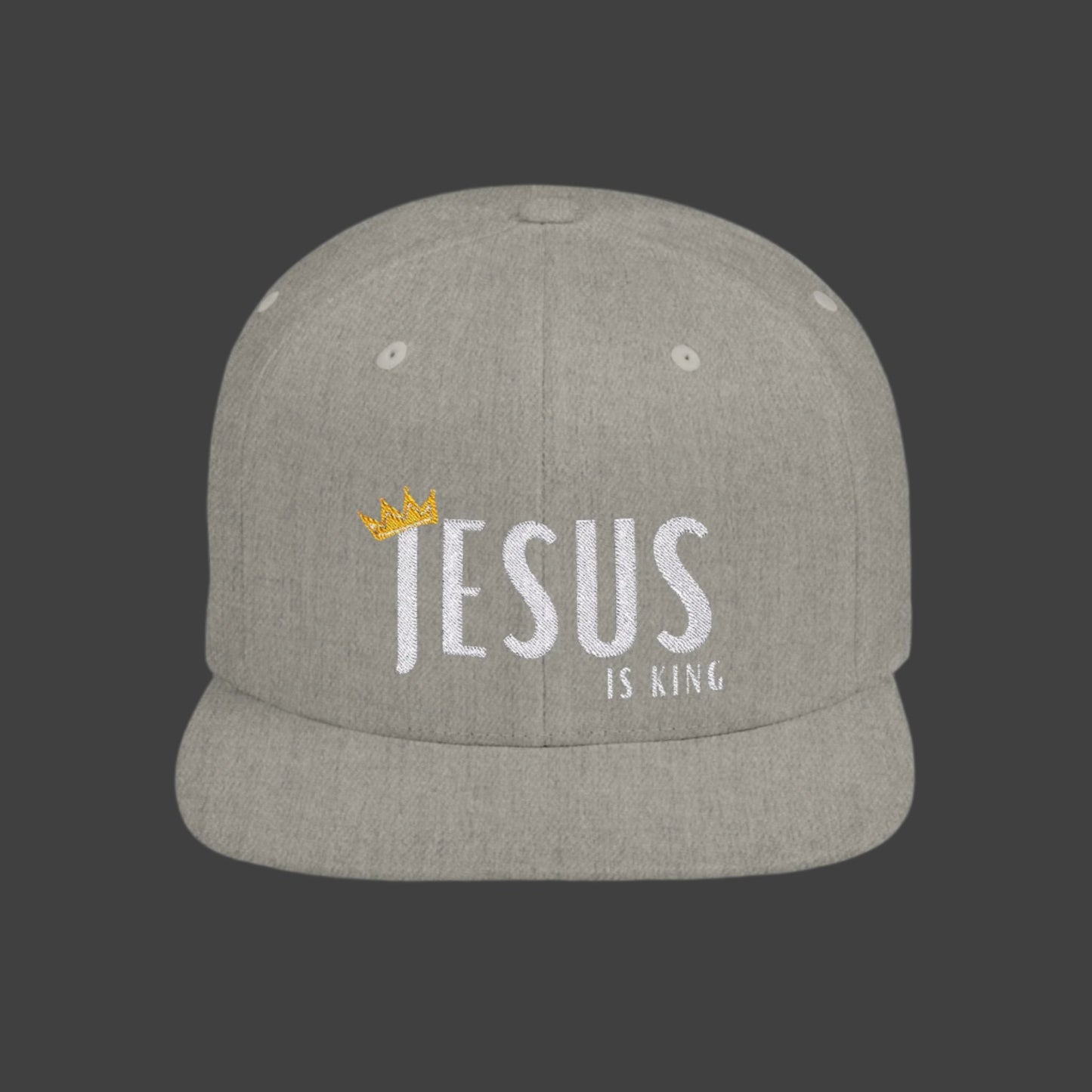 Jesus Is King Flat Brim Snapback