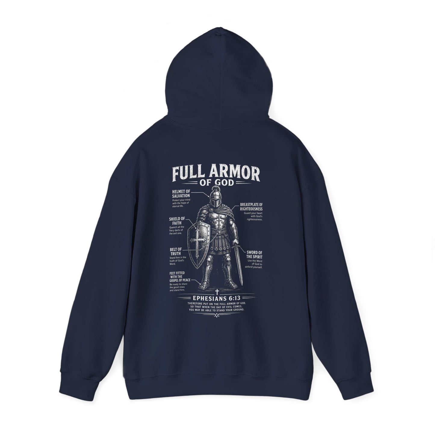 Armor of God Hoodie — Full Armor of God Ephesians 6:13 Christian Prayer Sweatshirt