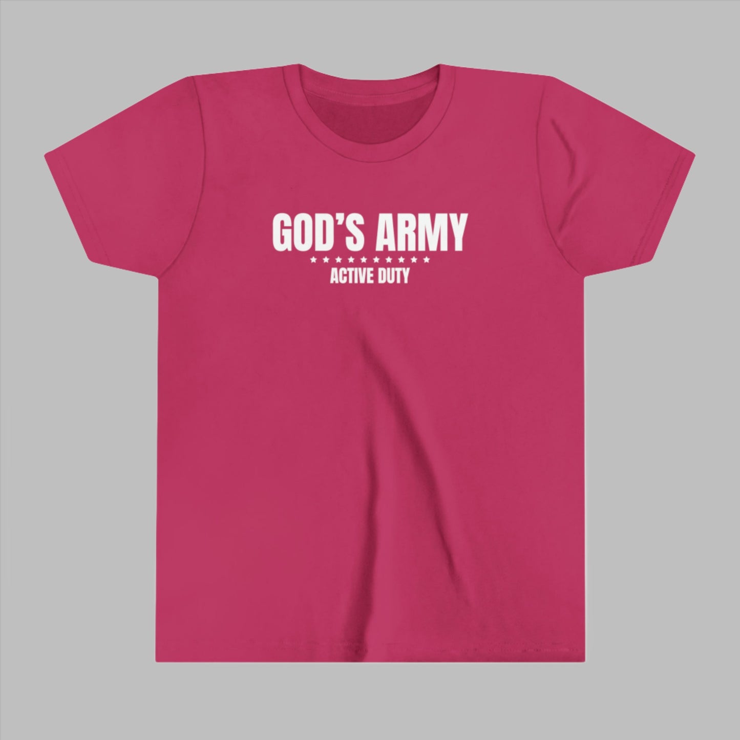 God's Army Active Duty Christian Youth Short Sleeve Tee