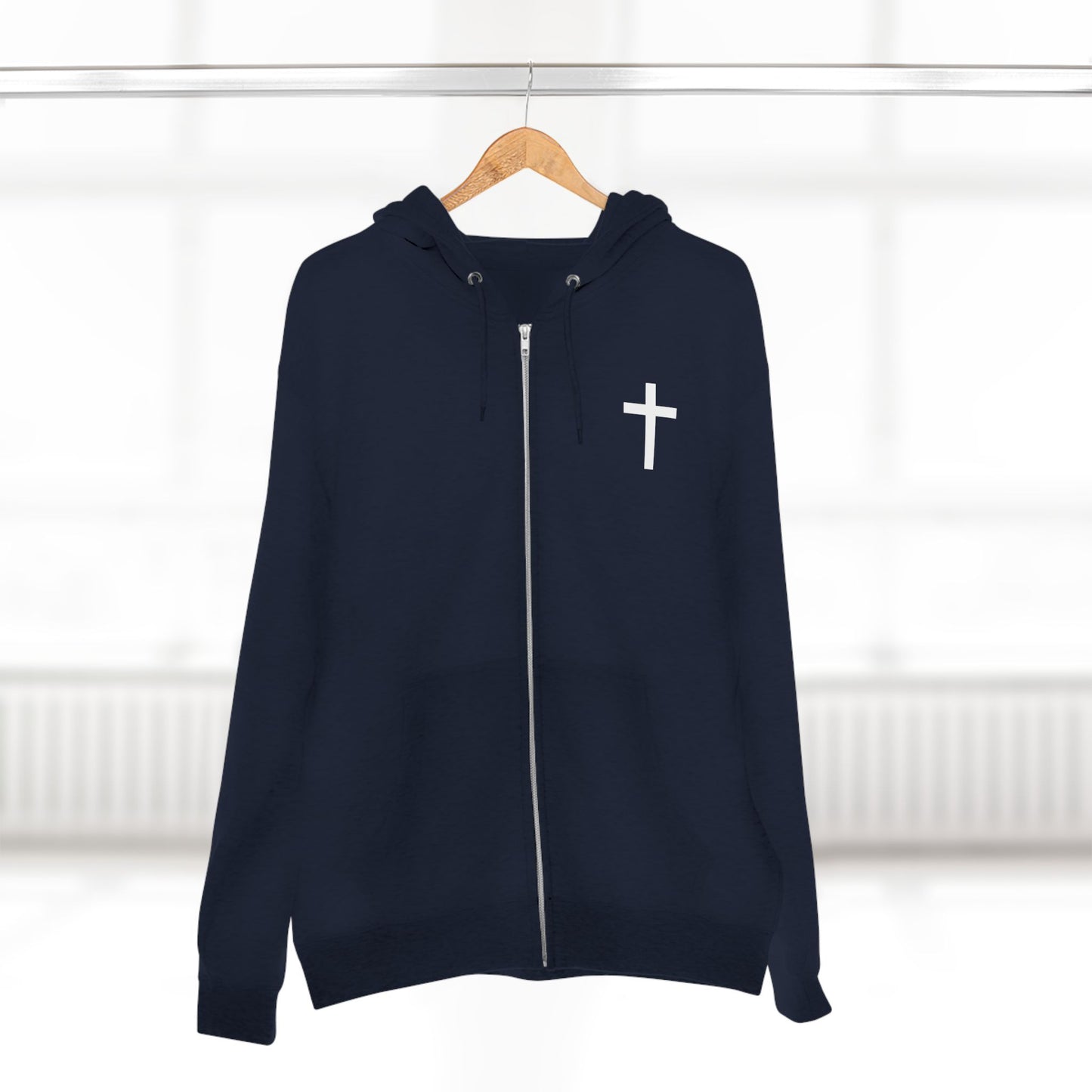 Jesus The Way The Truth The Life Christian Zip-Up Hoodie, Faith Apparel, Gift for Believers, Cozy Church Wear