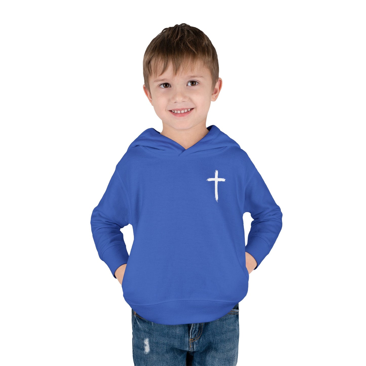 Toddler Christian Fleece Hoodie - Jesus Fisherman Design, Cute Kids Sweatshirt, Religious Baby Gift, Faith Hoodie