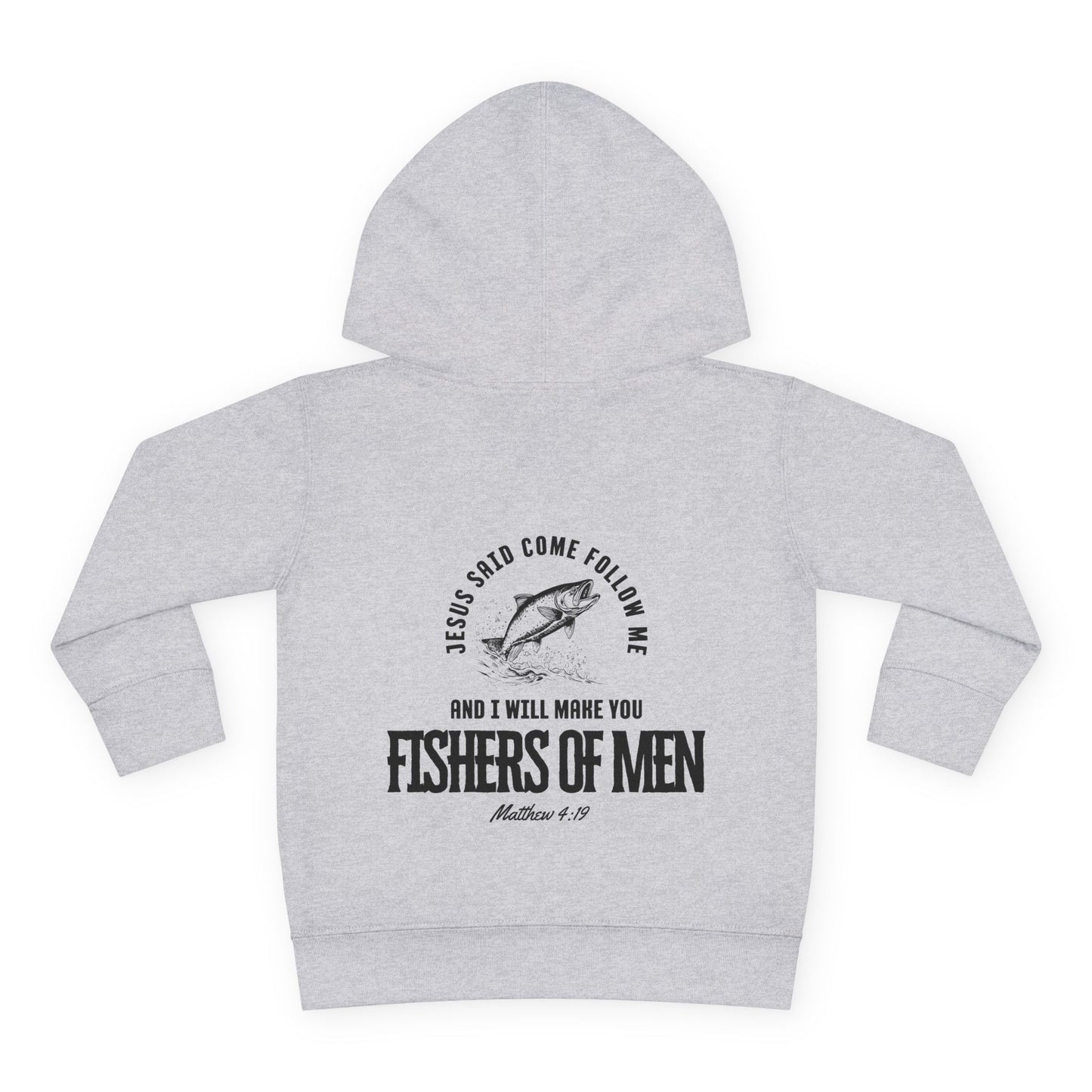 Toddler Fisher Of Men Hoodie,  Jesus Scripture Fisherman Hooded Sweatshirt For Small Children
