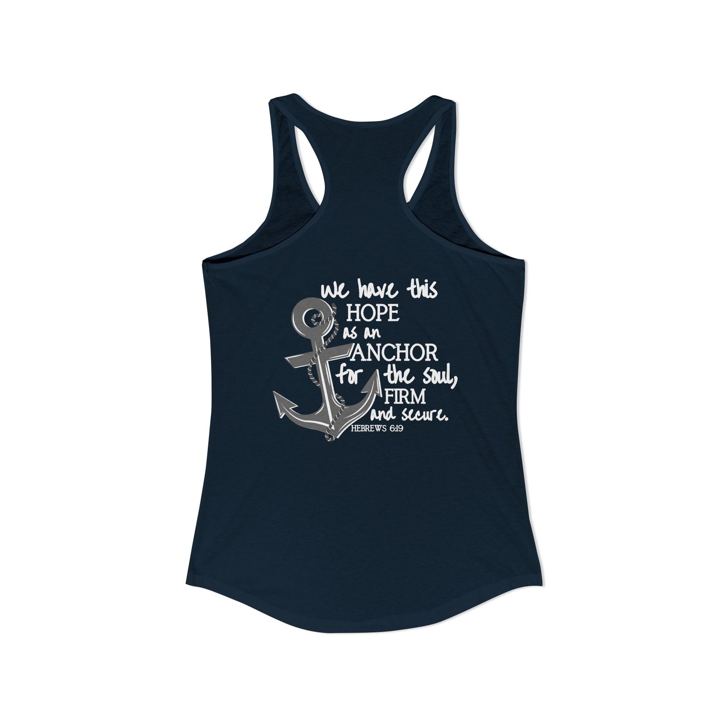 Women's Racerback Nautical Bible Verse Tank Top