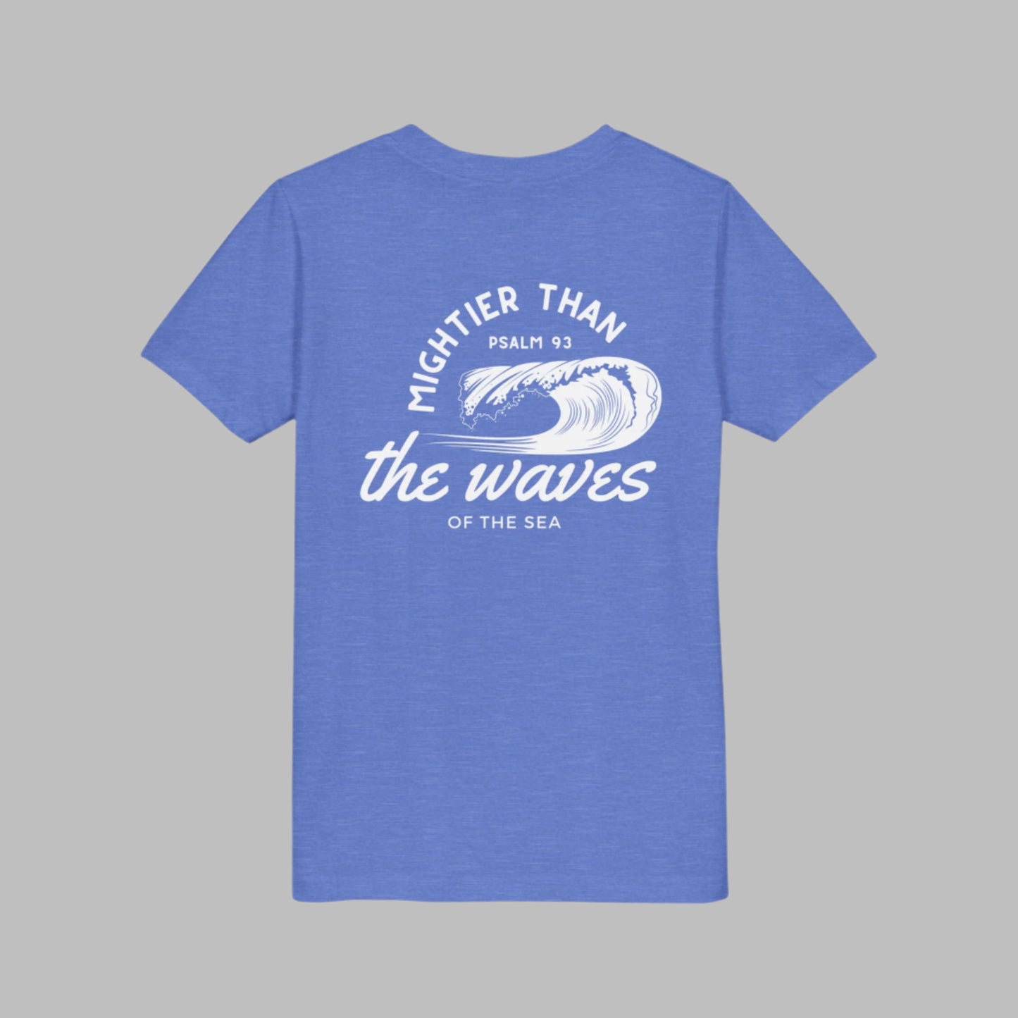 Kids Mightier Than The Waves Of The Sea Psalm Bible Verse Youth Short Sleeve Tee