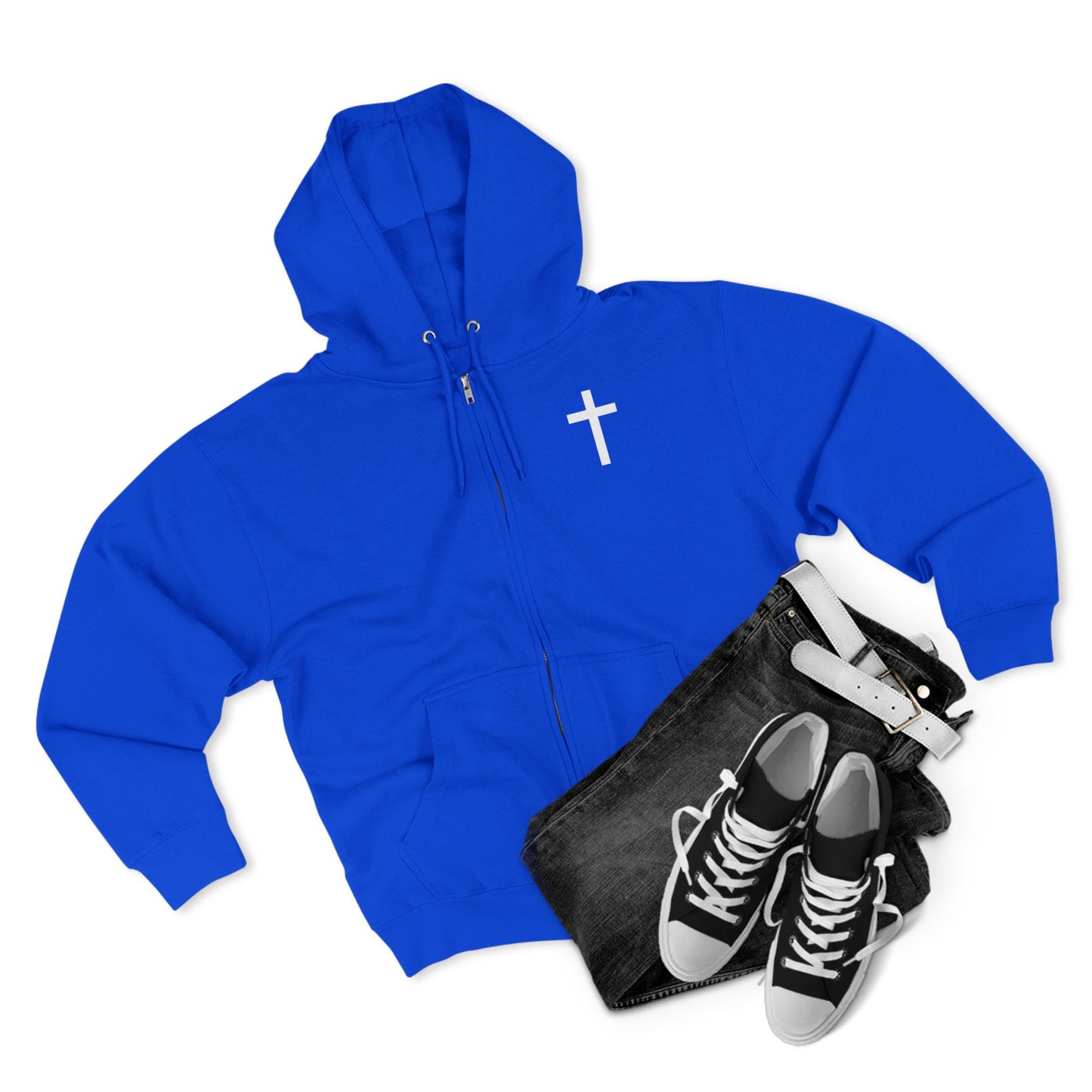 Jesus The Way The Truth The Life Christian Zip-Up Hoodie, Faith Apparel, Gift for Believers, Cozy Church Wear