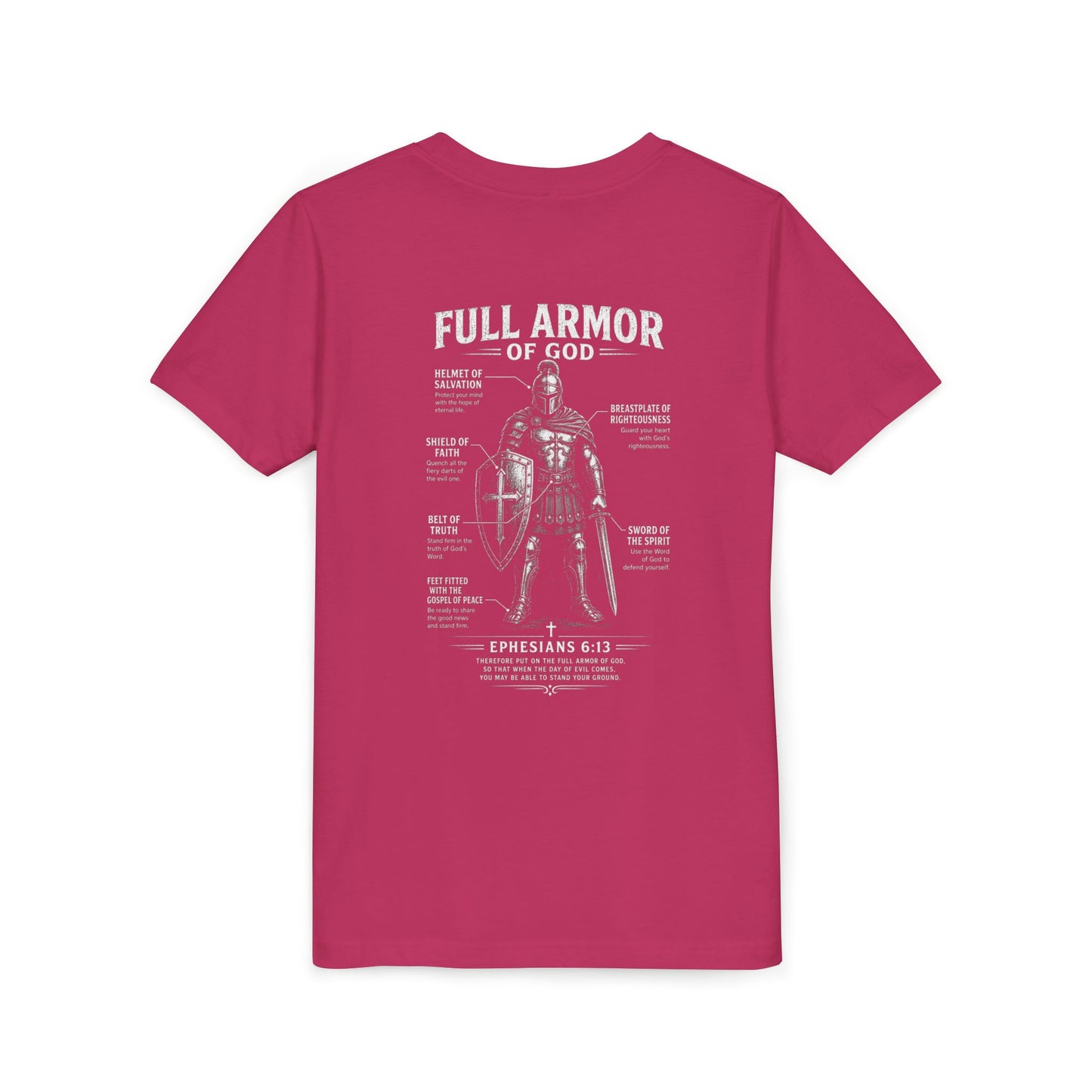 Kids Full Armor of God Christian Graphic T-Shirt (Ephesians 6:13)