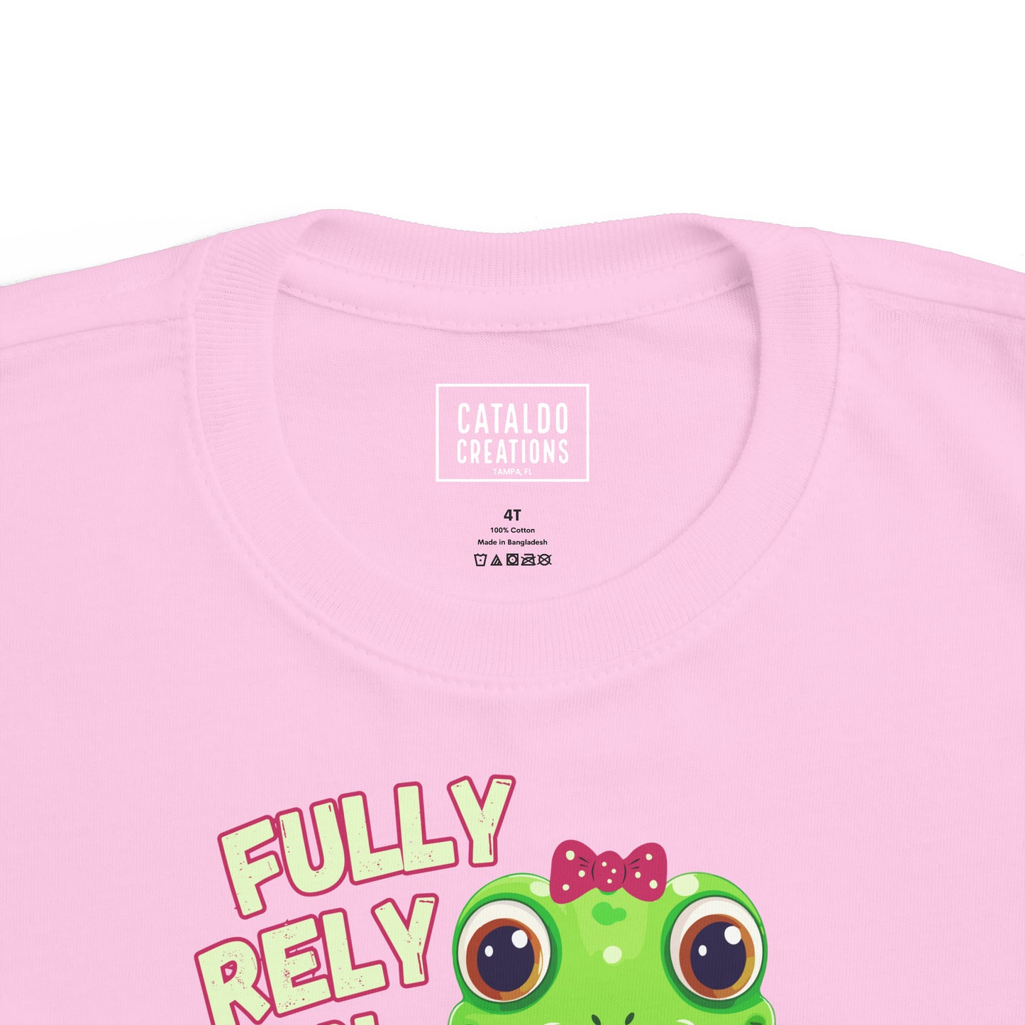 Christian Toddler Short Sleeve T-Shirt. Girl FROG Toddler Tee