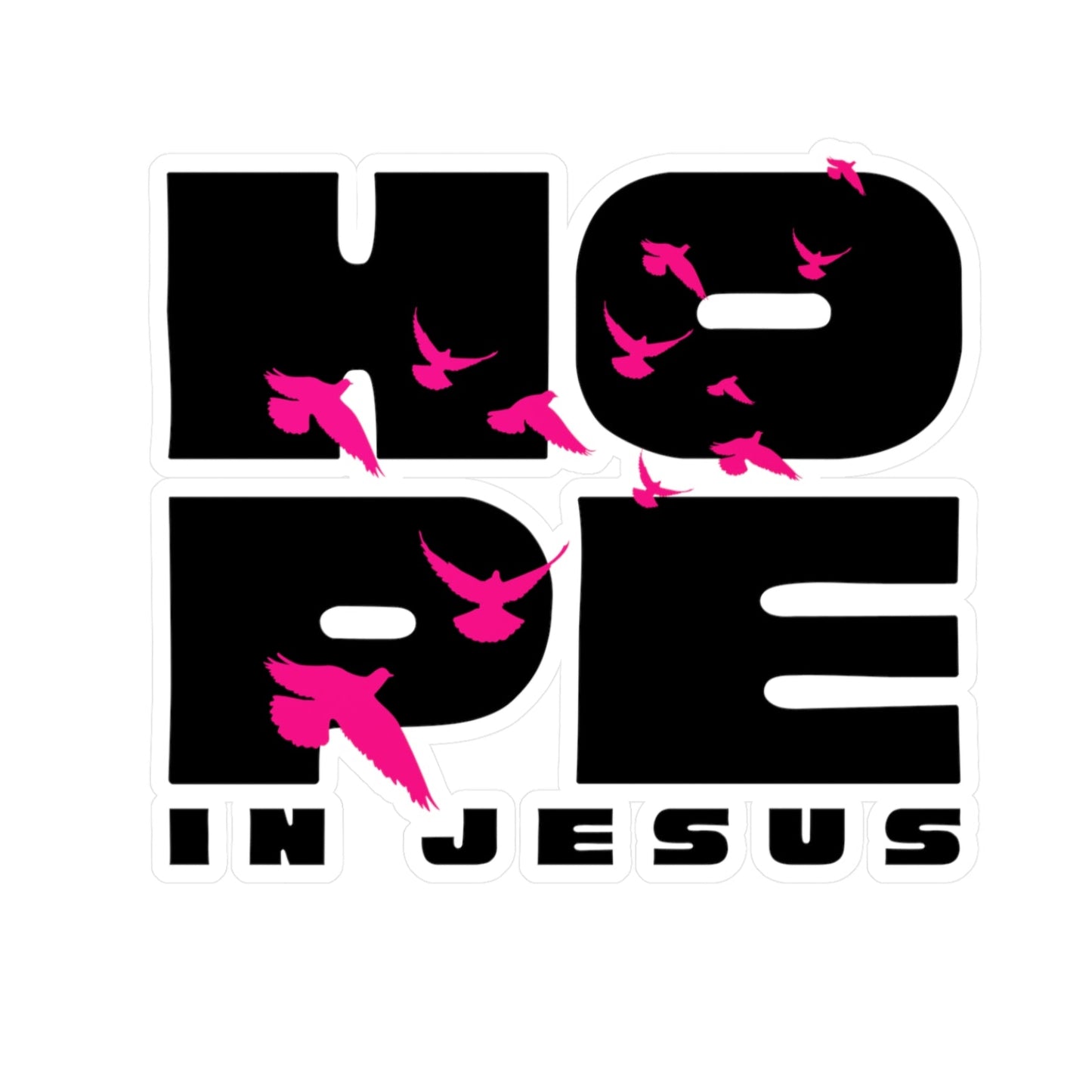 Hope In Jesus Sticker Decal, Christian Laptop Sticker, Scripture Stickers, Gift for Faith Lovers