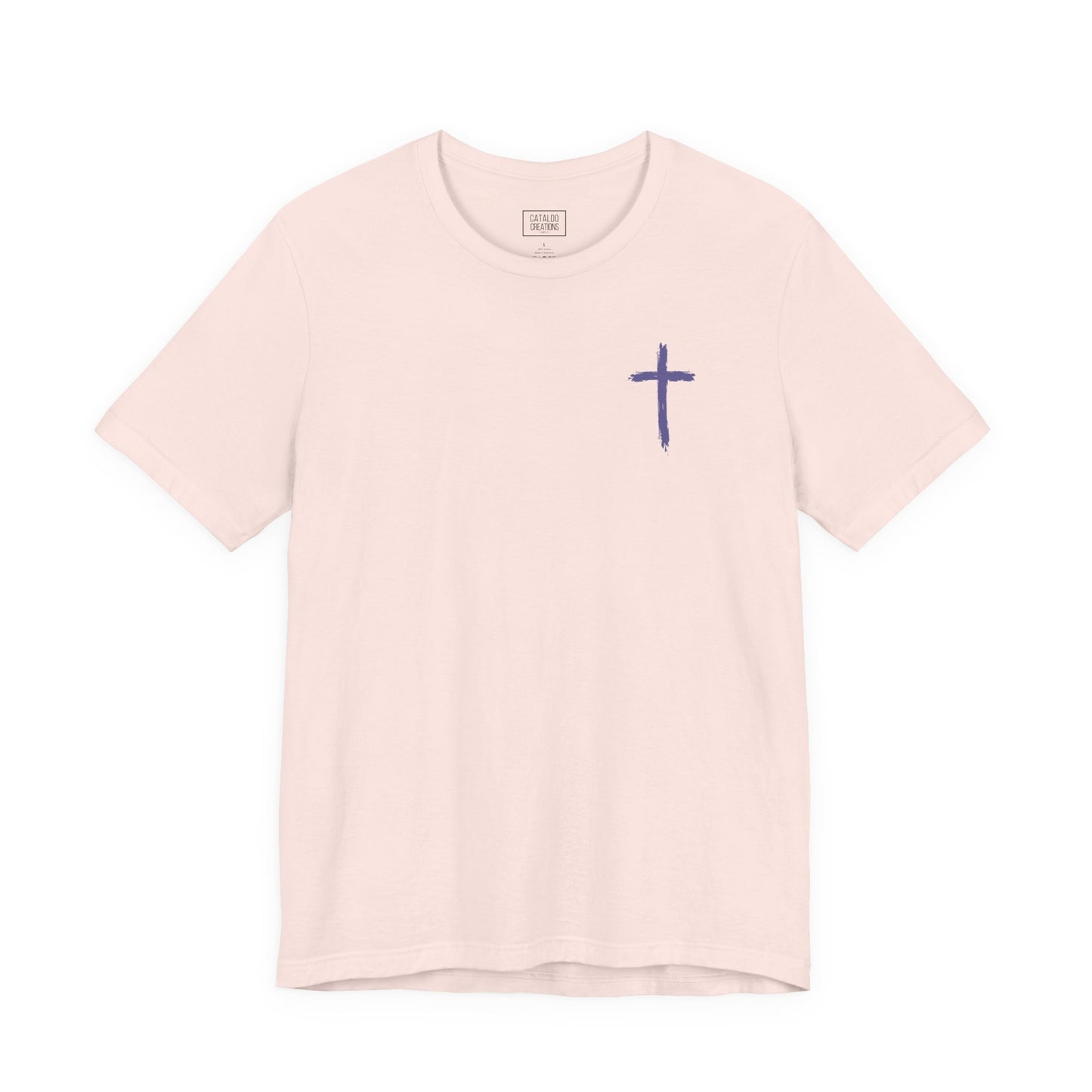 Unisex jersey short sleeve tee featuring floral design with Bible verse Luke 12:27 Christian inspirational shirt