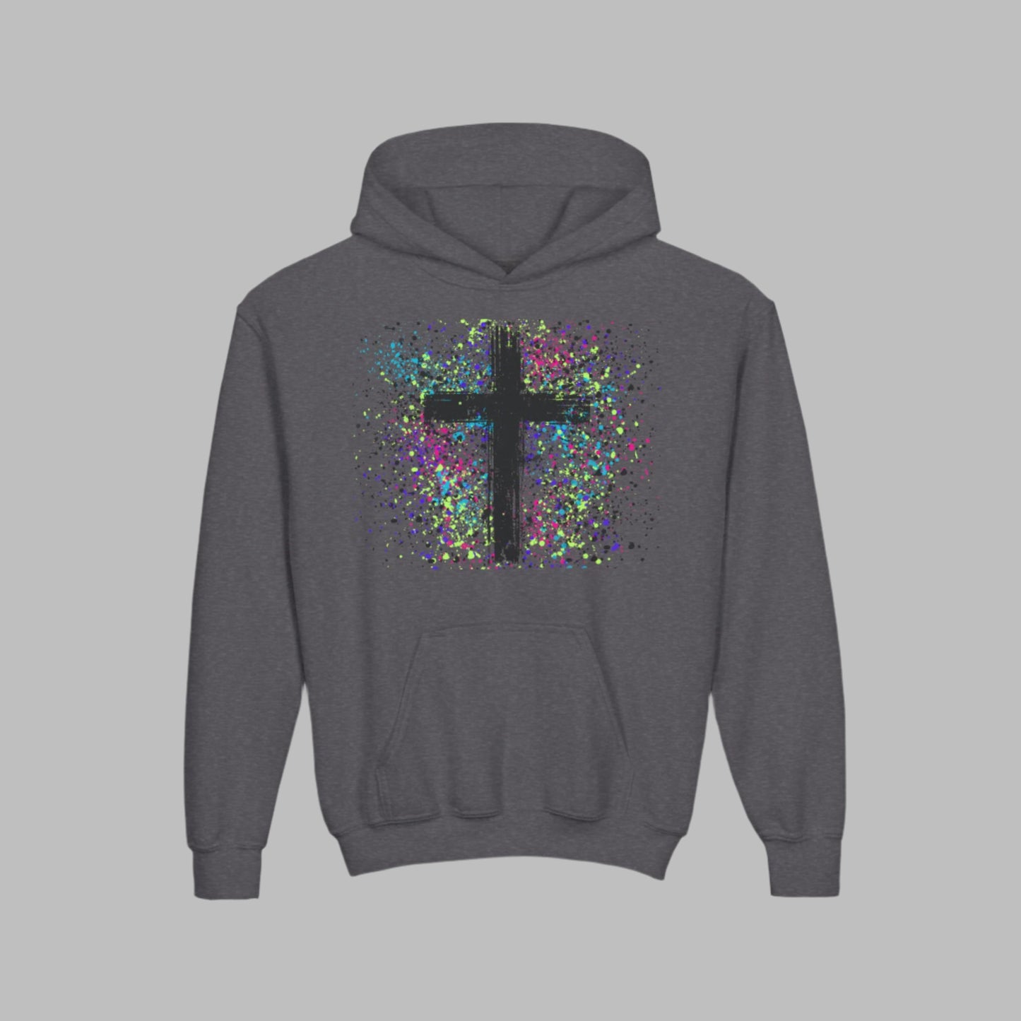 Kids Vibrant Cross Youth Hooded Sweatshirt