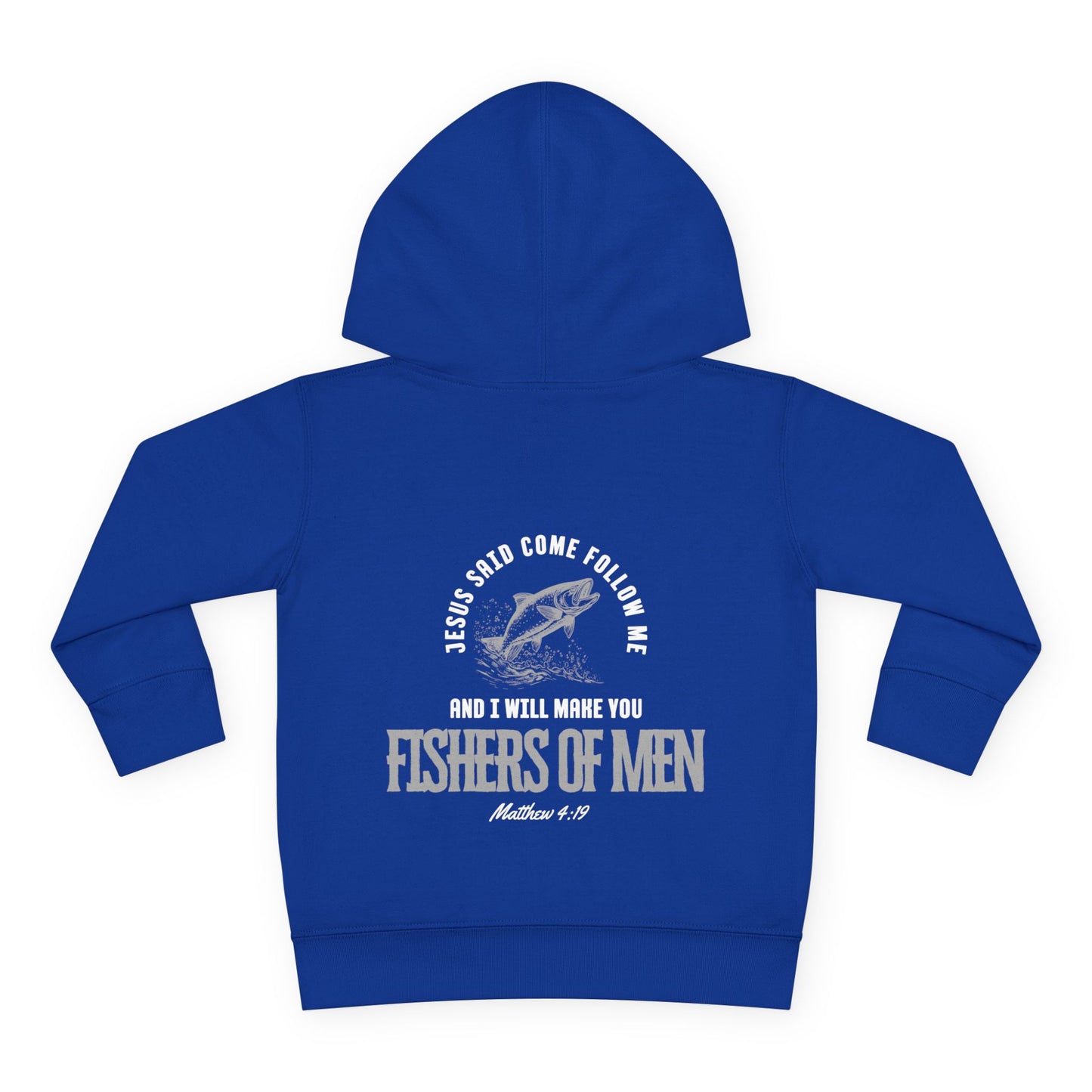 Toddler Fisher Of Men Hoodie,  Jesus Scripture Fisherman Hooded Sweatshirt For Small Children