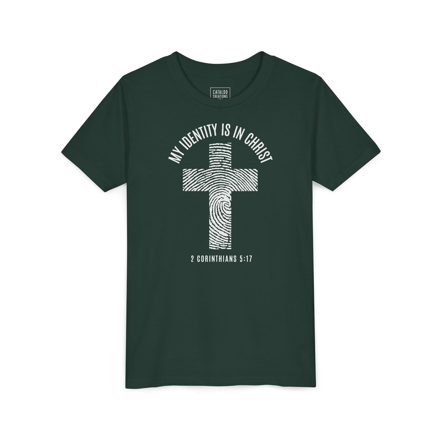 My Identity Is In Christ Faith-Inspired Youth Tee, Spiritual T-Shirt, Christian Youth Apparel, Bible Verse Tee