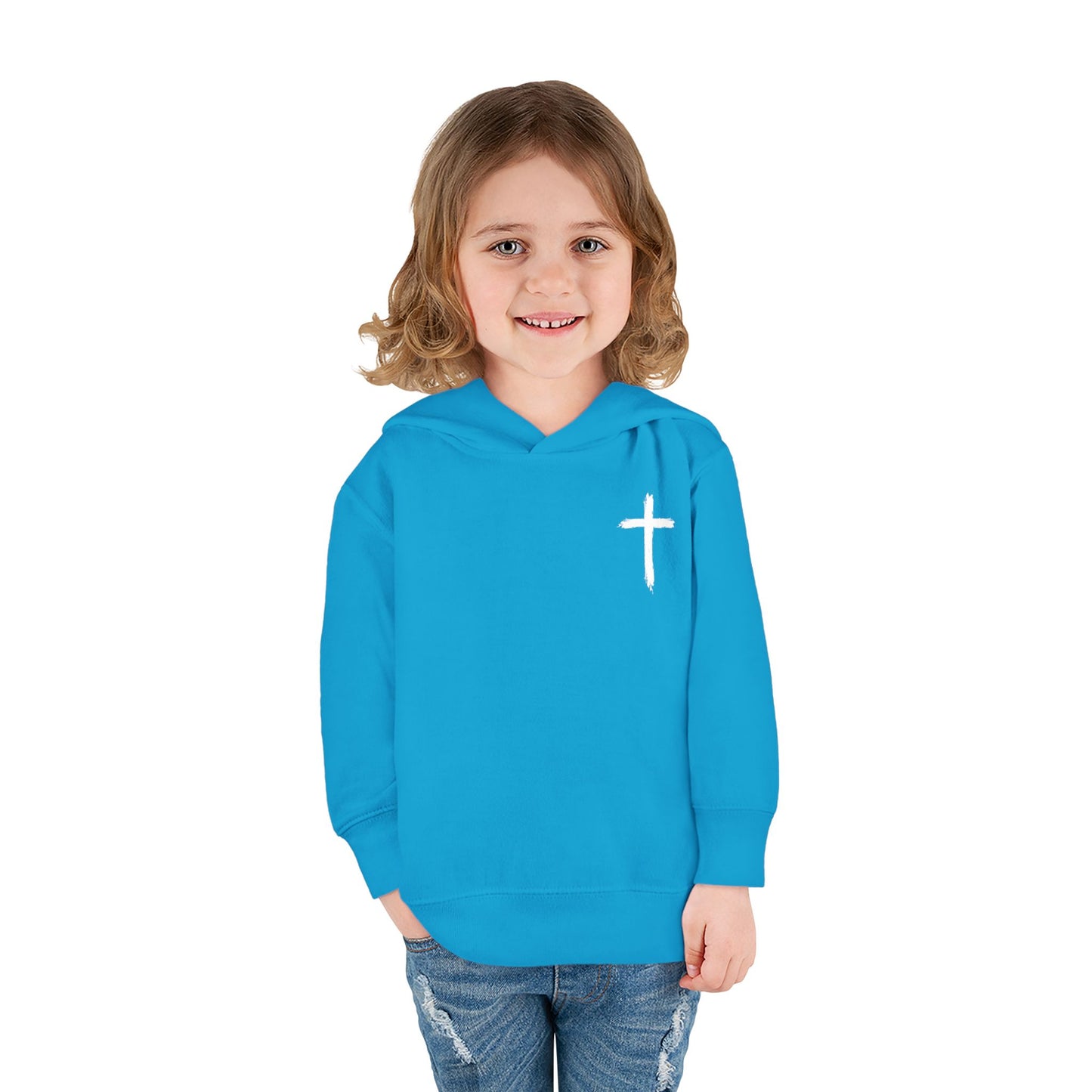 Toddler Christian Fleece Hoodie - Jesus Fisherman Design, Cute Kids Sweatshirt, Religious Baby Gift, Faith Hoodie