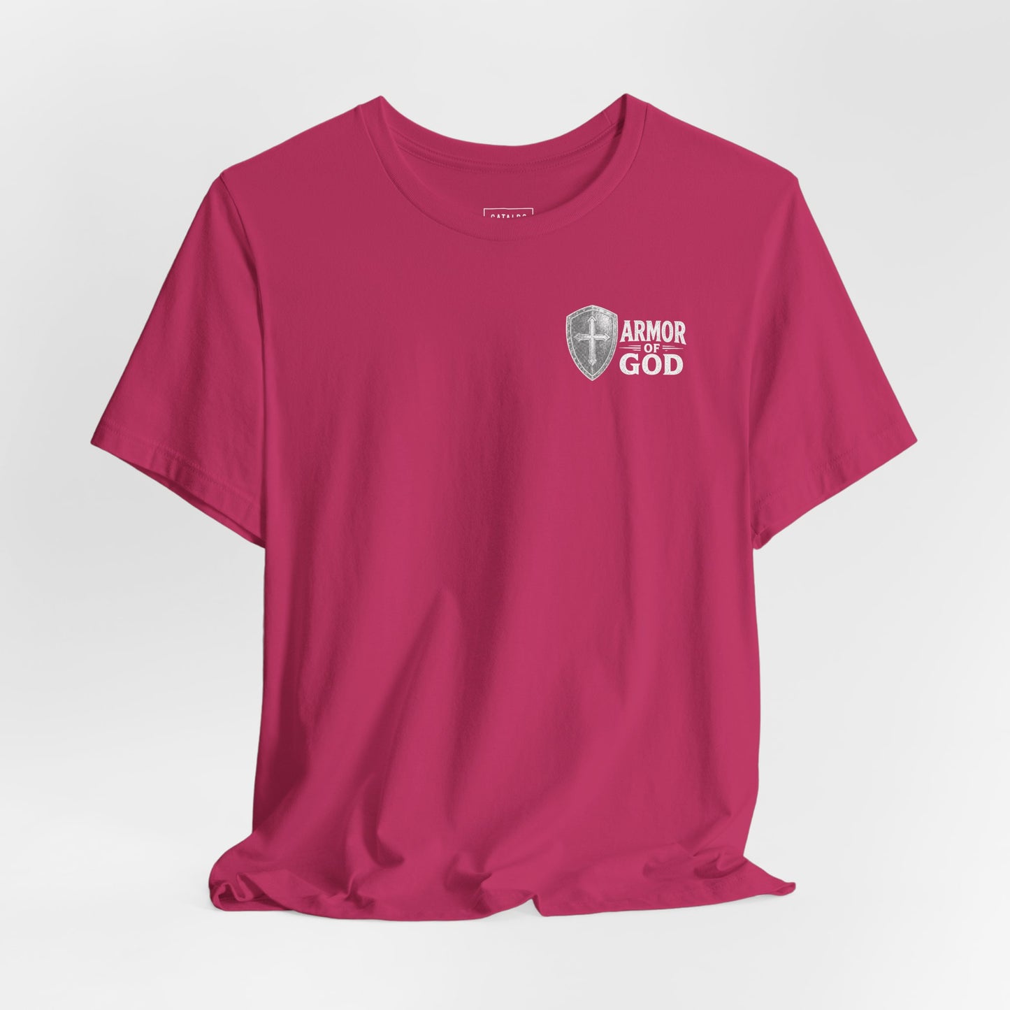 Full Armor of God Christian T-shirt featuring Ephesians 6:13. Vintage armor illustration designed to inspire faith, courage, and daily spiritual strength.
