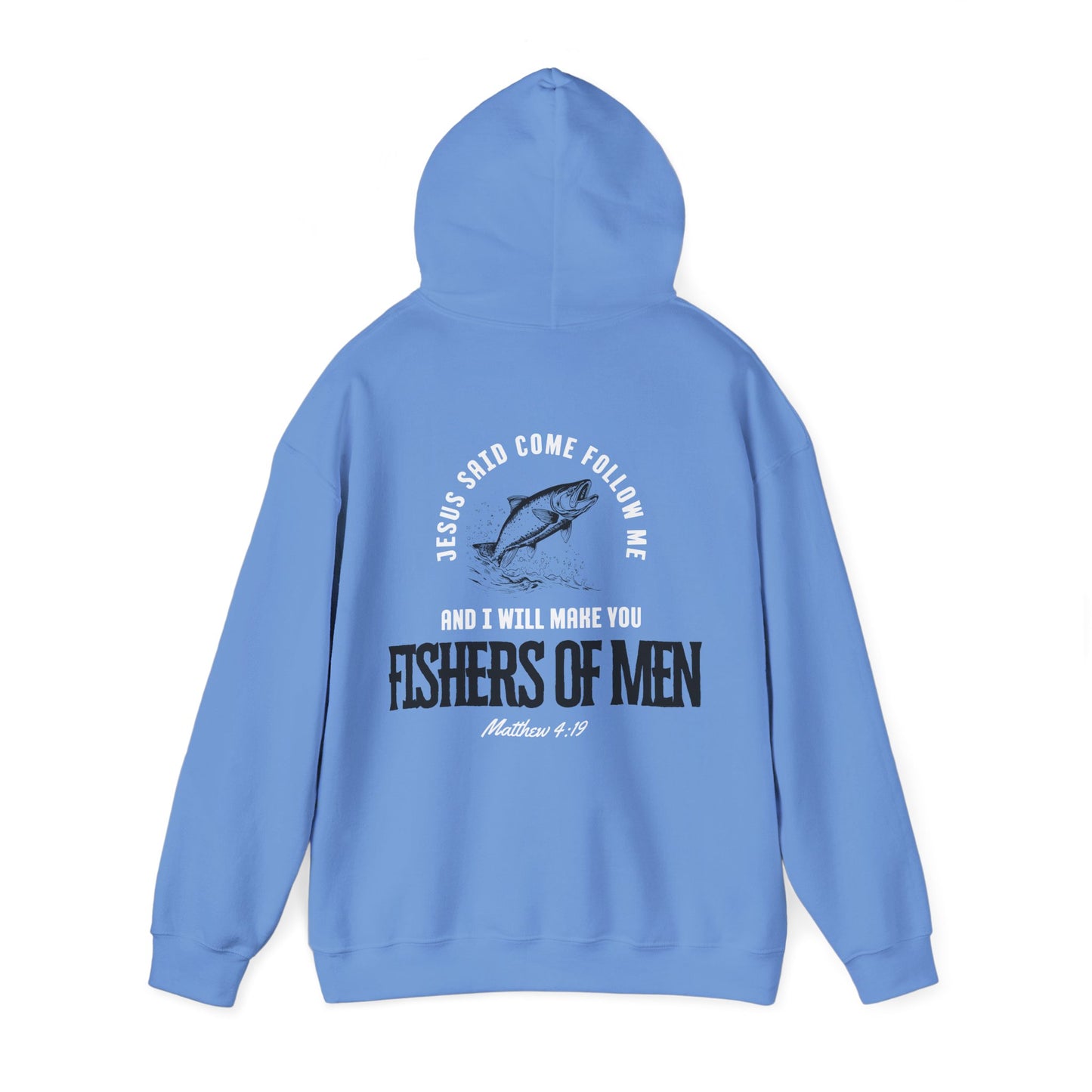 Fishers Of Men Scripture Hooded Sweatshirt, Heavyweight Jesus Inspired Bible Verse Hoodie