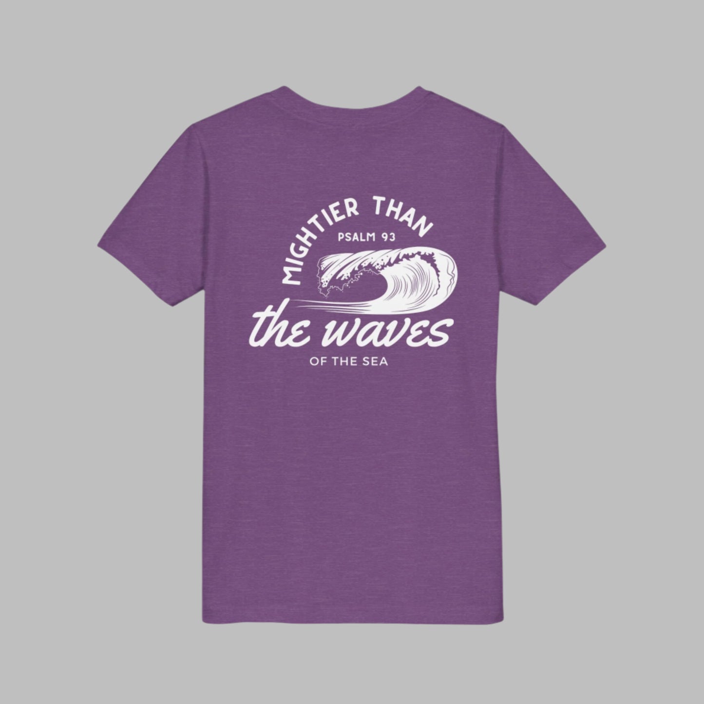 Kids Mightier Than The Waves Of The Sea Psalm Bible Verse Youth Short Sleeve Tee