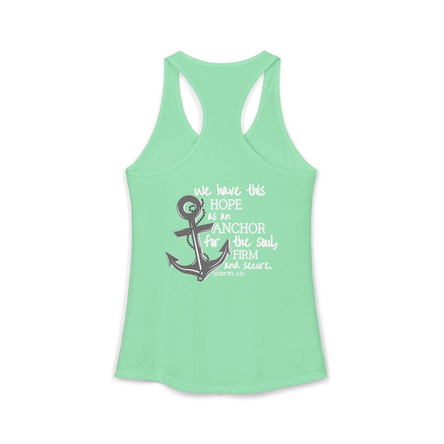 Women's Racerback Nautical Bible Verse Tank Top